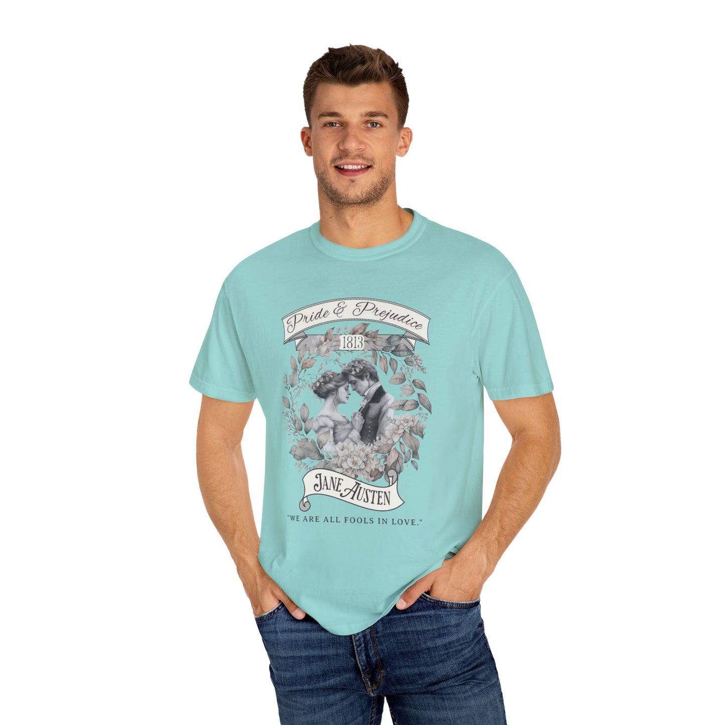 Pride and Prejudice T-Shirt Jane Austen Historical Romance Reader T-Shirt Printify