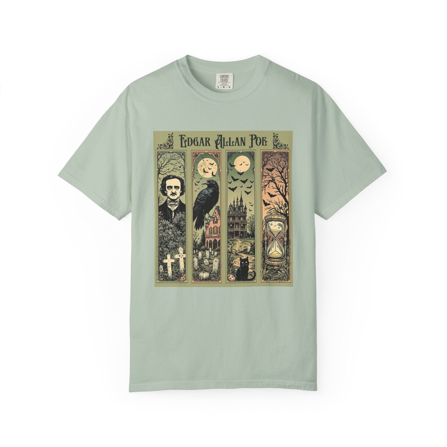 Edgar Allan Poe T-Shirt Gothic Graphic Tee The Raven Nevermore Quote Horror Literature Shirt Dark Academia Aesthetic Halloween Party Gift T-Shirt Printify Bay S