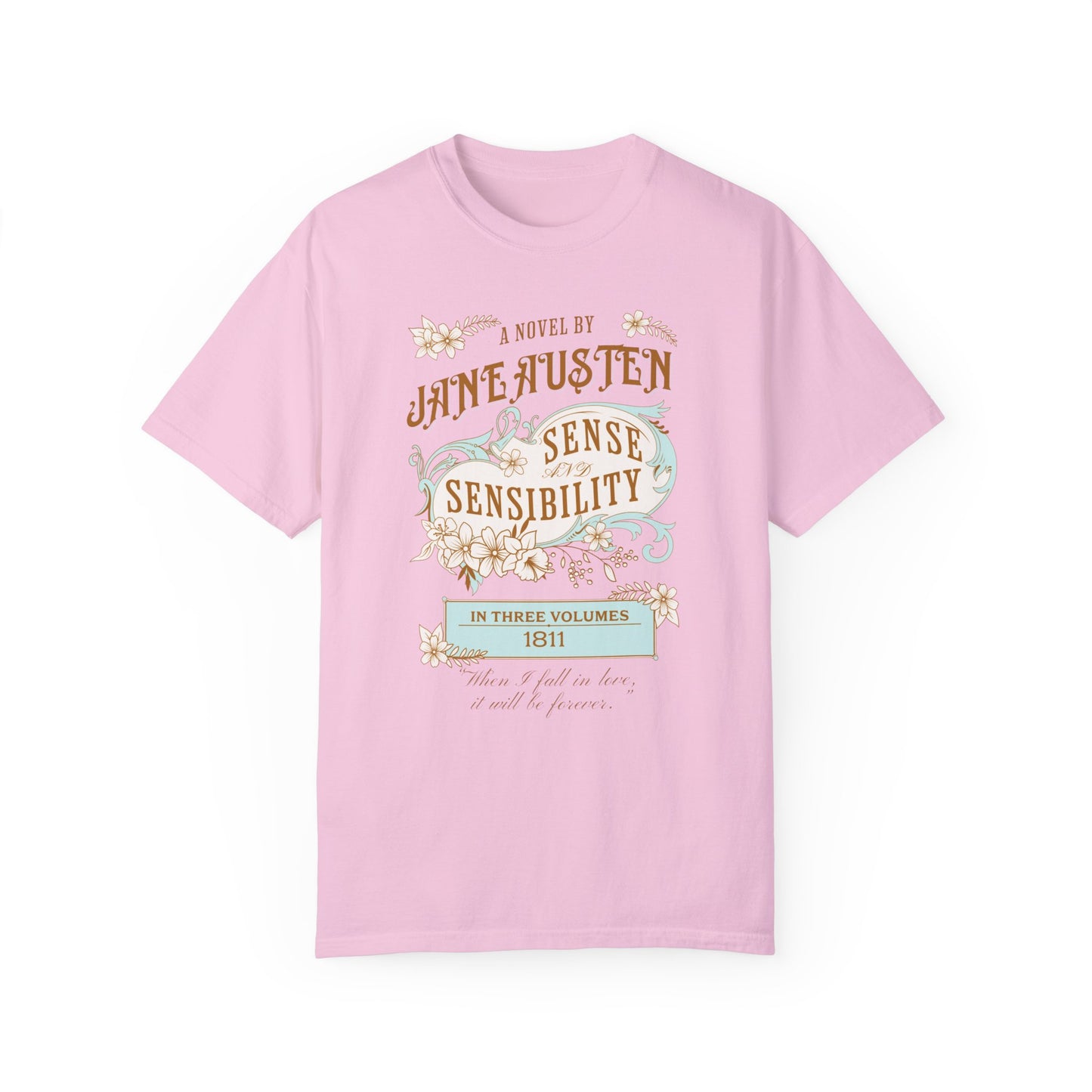 Sense and Sensibility Jane Austen Fan Gift For Historical Romance Reader T-Shirt Printify Blossom S