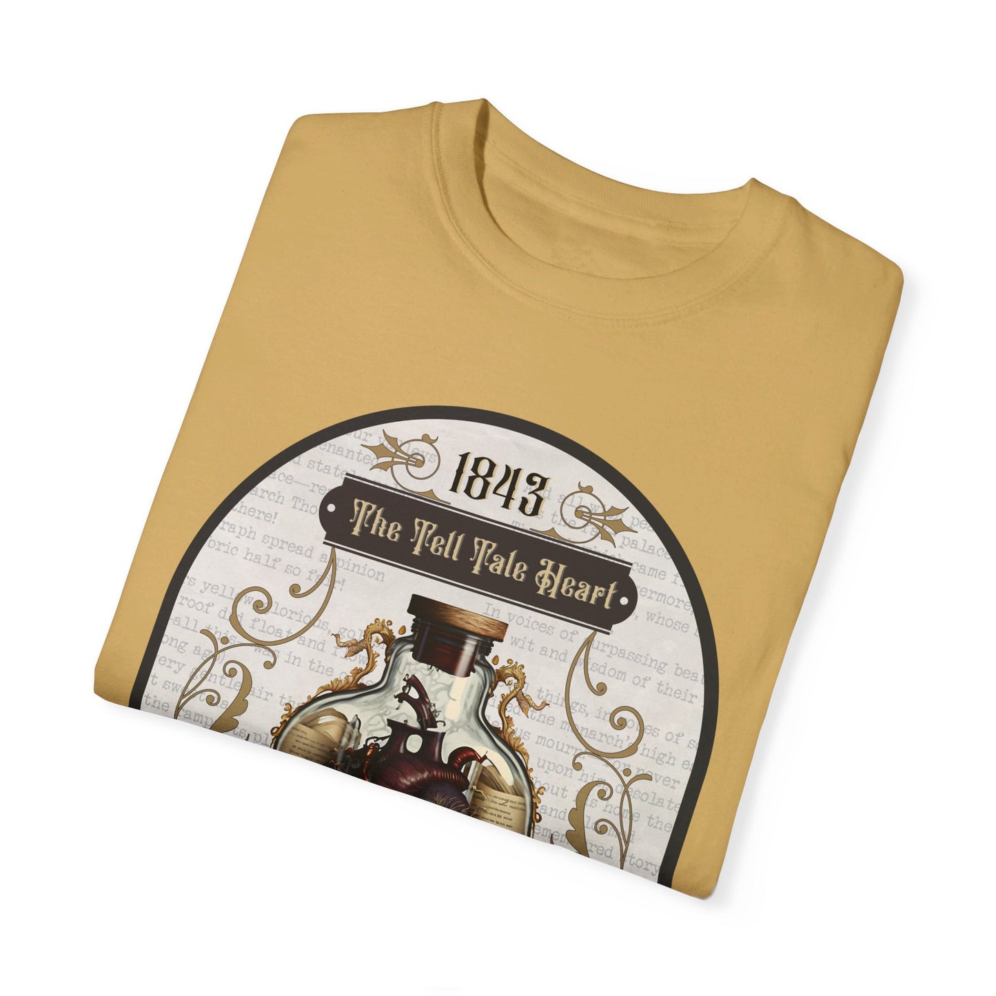 Edgar Allan Poe Shirt, The Tell Tale Heart Tee, Book, Reading Lover Shirt, Halloween, Gothic, Light Academia Gifts, Comfort Colours TShirt T-Shirt Printify
