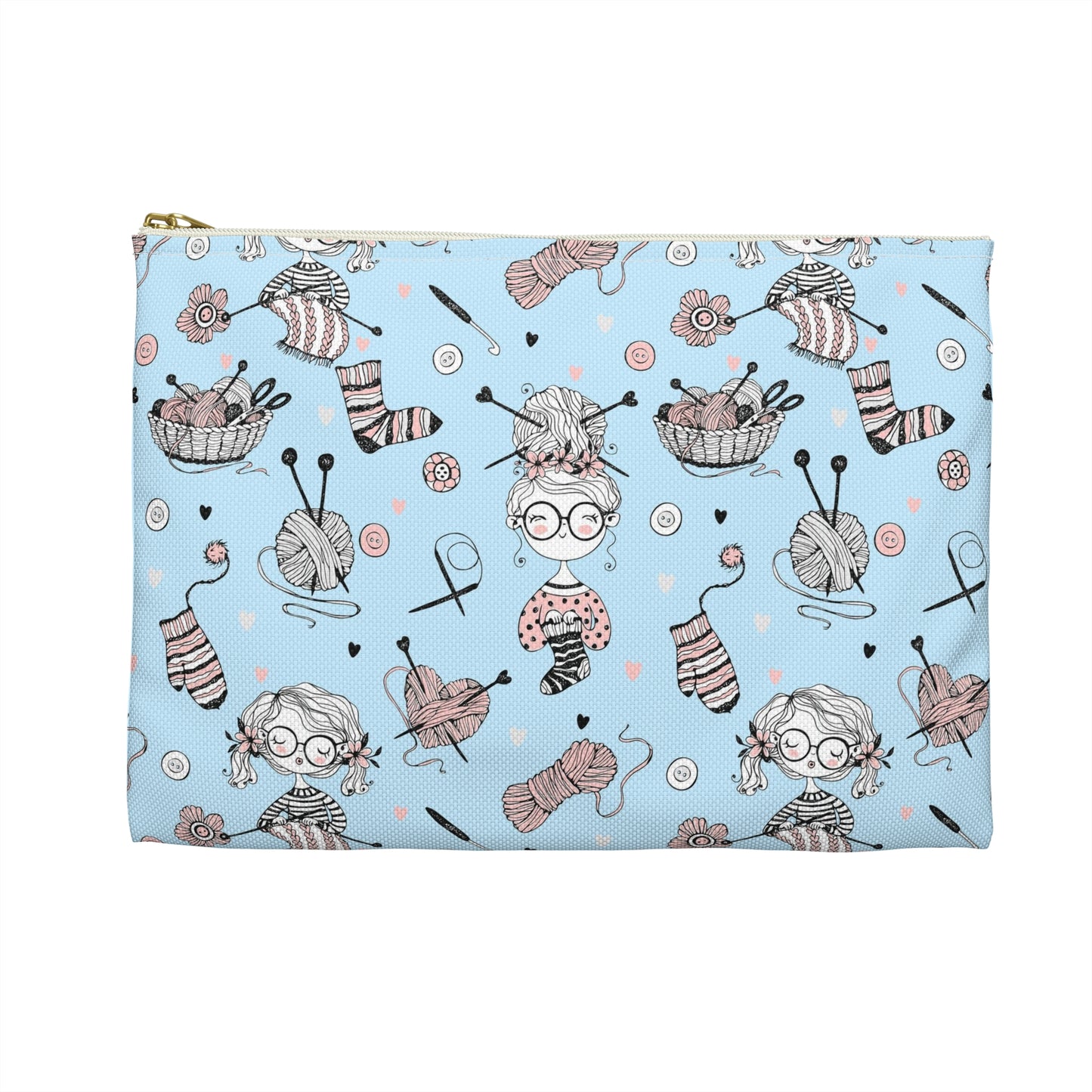 Crochet, Knitting or Crafting Accessory Pouch, Crochet Gift, Knitting Gift, Craft Organization or Storage Bag or Pouch. Bags Printify