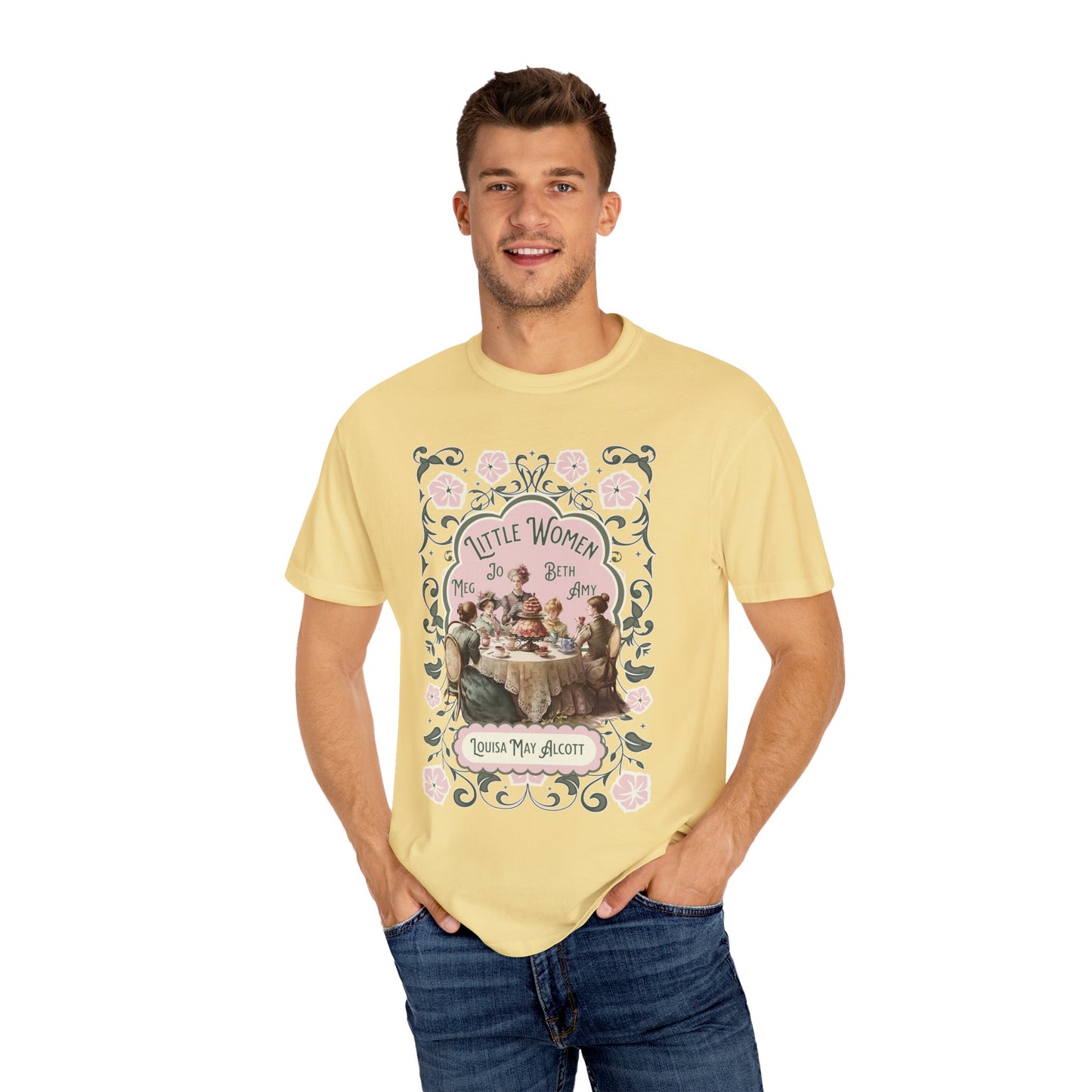 Little Women Comfort Colors T-Shirt, Louisa May Alcott Historical Romance, Bookish Literary Fan Art Tee Gift for Her Bookclub Crewneck Shirt T-Shirt Printify
