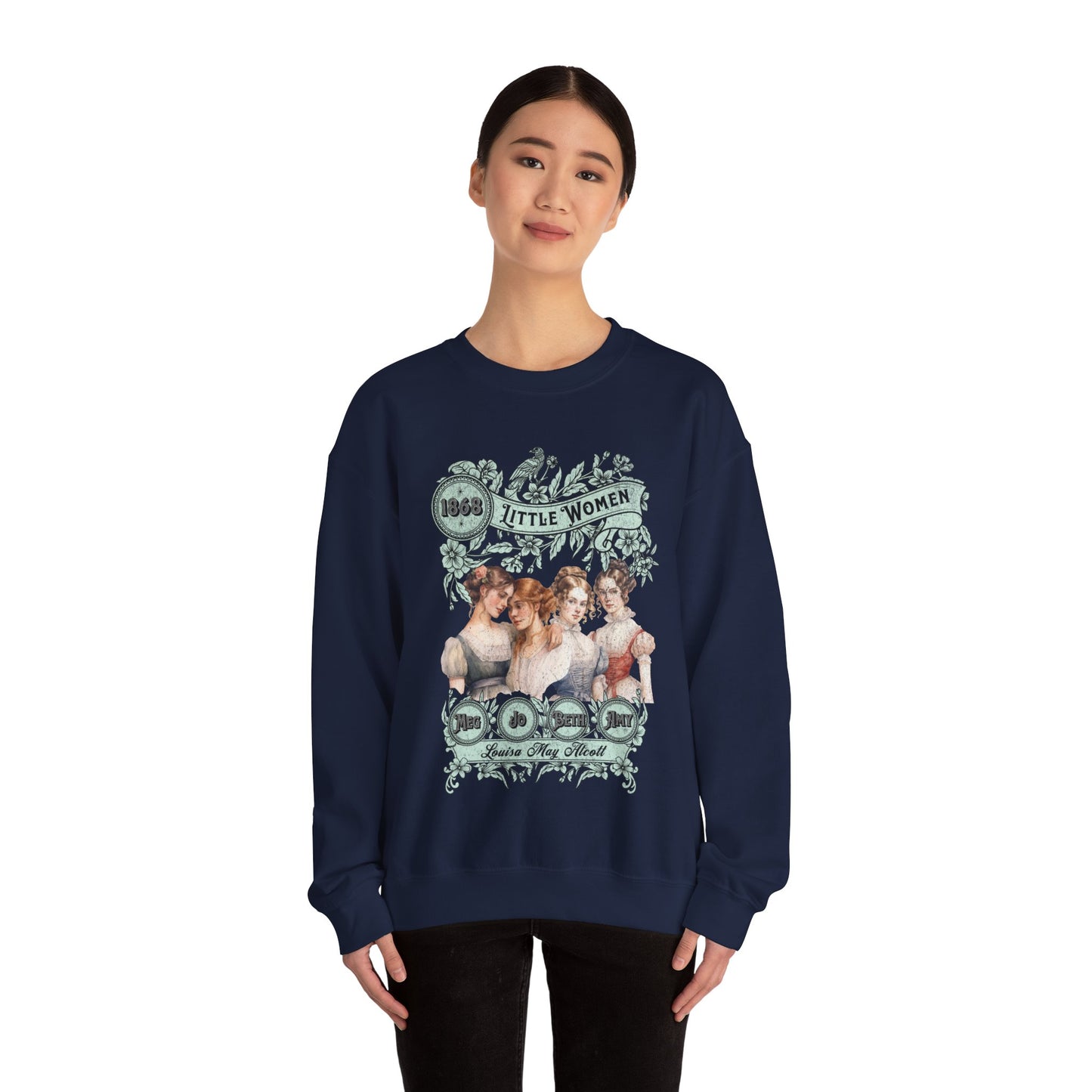 Little Women Sweatshirt, Louisa May Alcott Historical Romance Sweater, Bookish Literary Fan Art Gift, Gift for Her, Bookclub Crewneck Shirt Sweatshirt Printify