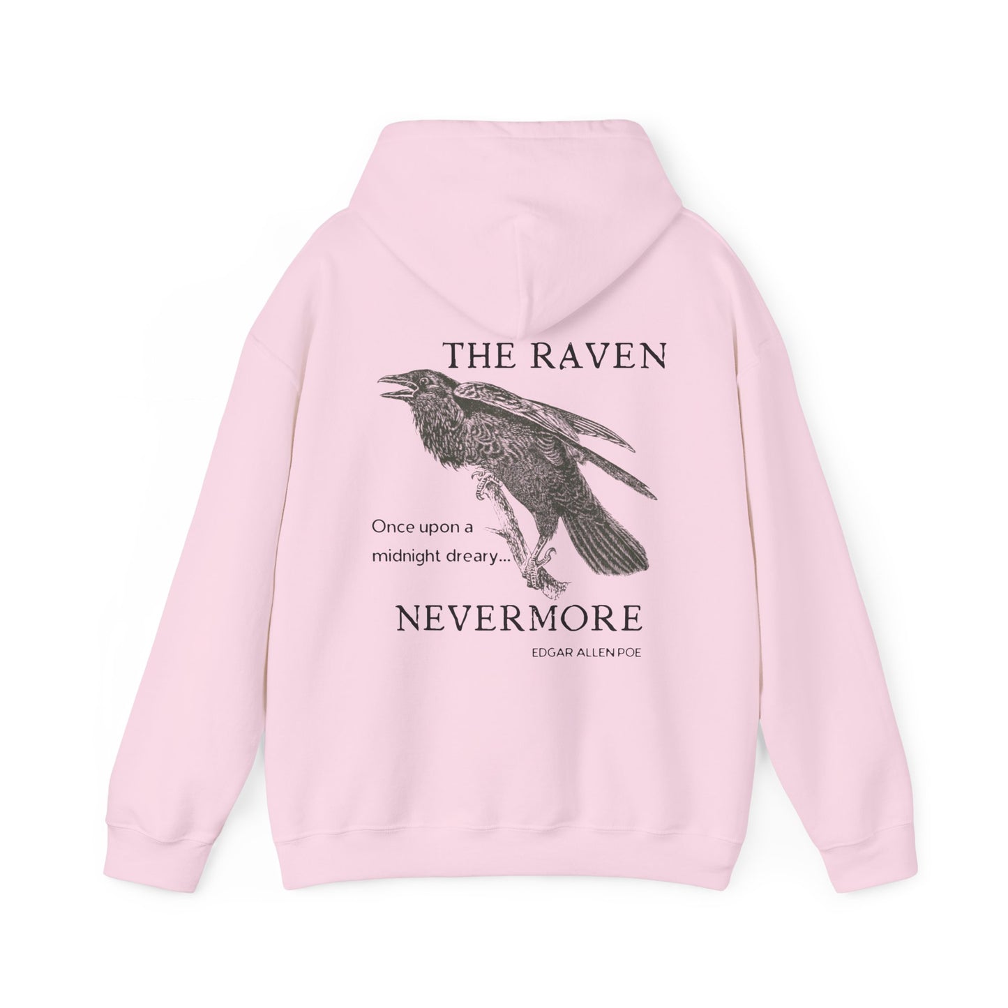 Halloween Vintage The Raven Hoodie, Spooky Season Sweater, Trick or Treating Shirt, Halloween Party Top, Edgar Allen Poe, Nevermore, Gothic Hoodie Printify