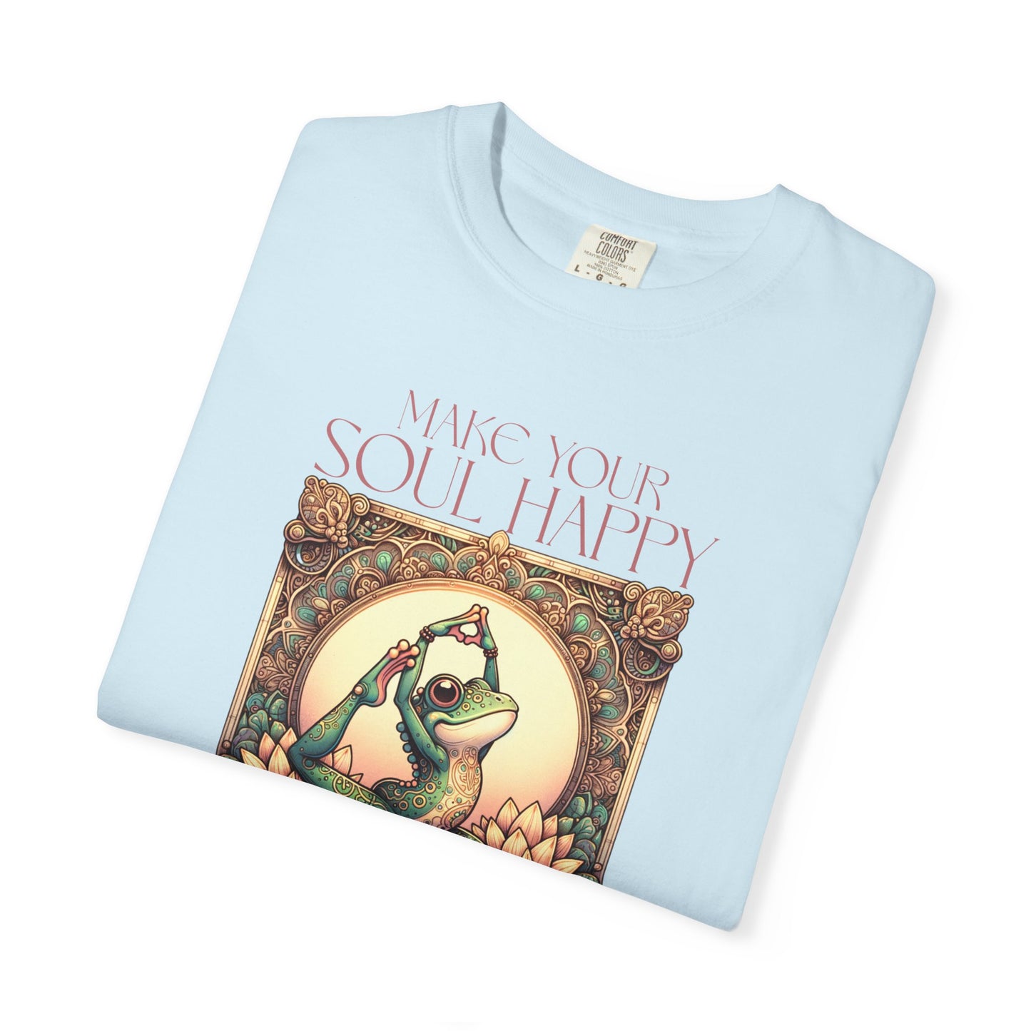 Yoga Frog Make Your Soul Happy Unisex T-Shirt, Casual Wear, Highlander Fan Gift, T-Shirt Printify