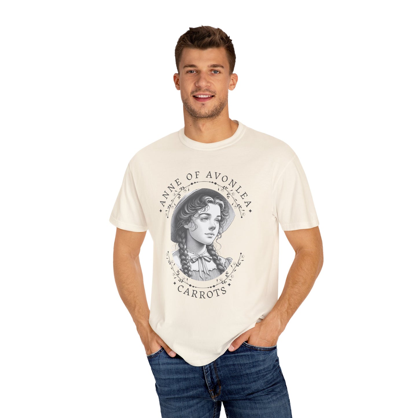 Vintage Anne of Avonlea T-Shirt, Anne of Green Gables Merch Literary Gift Book Lover Tee Anne With An E Carrots Design L.M. Montgomery Fan T-Shirt Printify