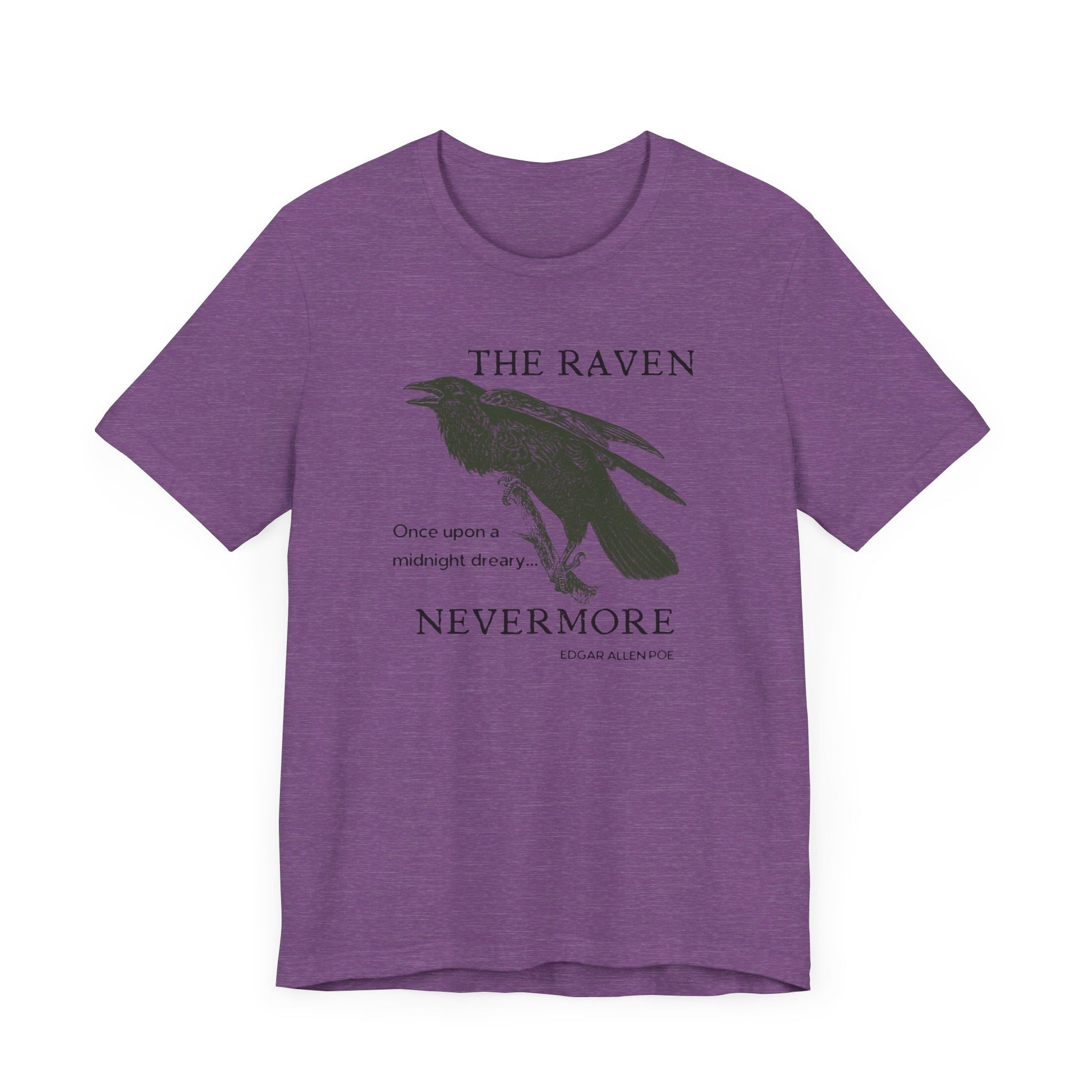 Halloween Vintage The Raven TShirt, Spooky Season Tee, Trick or Treating Shirt, Halloween Party T-Shirt, Edgar Allen Poe, Nevermore, Gothic T-Shirt Printify