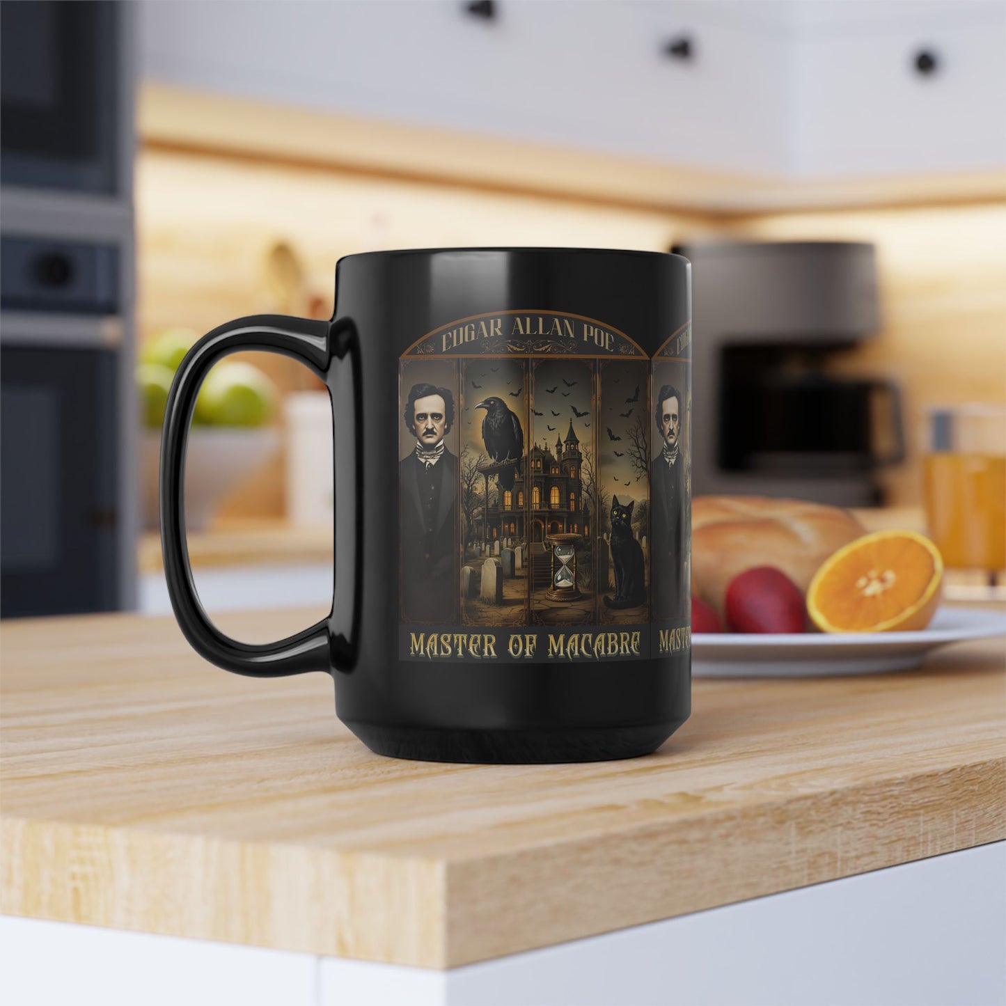 Edgar Allan Poe Mug Gothic Literary Gift For Book Lover Dark Academia Macabre Fall Coffee Cup Halloween Poetember Party Gift For Bookclub Mug Printify