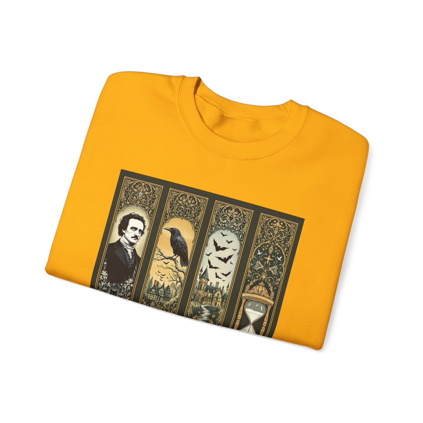 Edgar Allan Poe Sweatshirt The Raven Nevermore Gothic Horror Sweater Dark Academia Macabre Halloween Gift for Book Lovers Birthday Christmas
