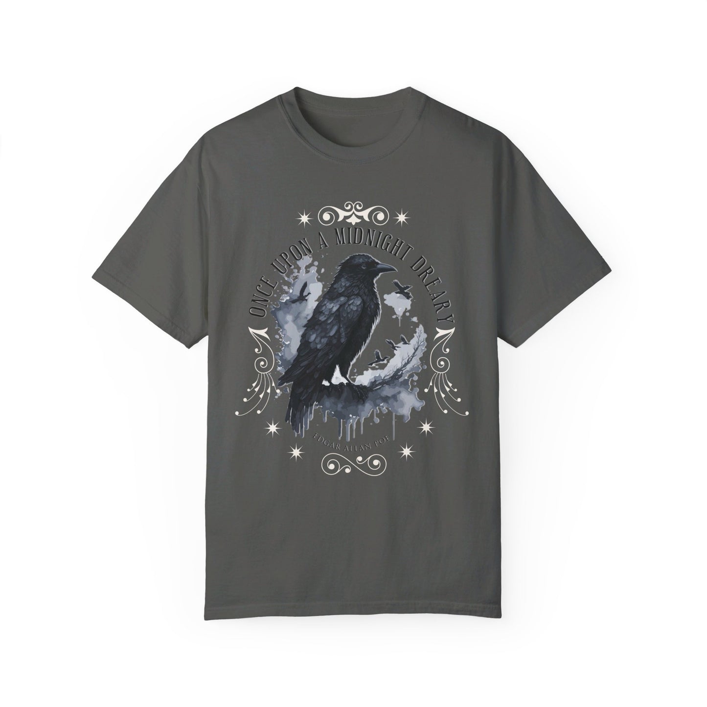 Edgar Allan Poe Shirt, The Raven Nevermore Poet, Poetry Lover Tee, Book, Reading Lover Shirt, Gothic, Light Academia Gifts, Comfort Colours T-Shirt Printify Pepper S