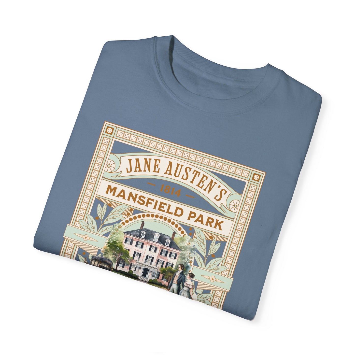 Jane Austen T- Shirt, Mansfield Park Historical Romance Comfort Colors Tee, Bookish Literary Jane Austen Fan Art Gift for Her Bookclub Shirt T-Shirt Printify