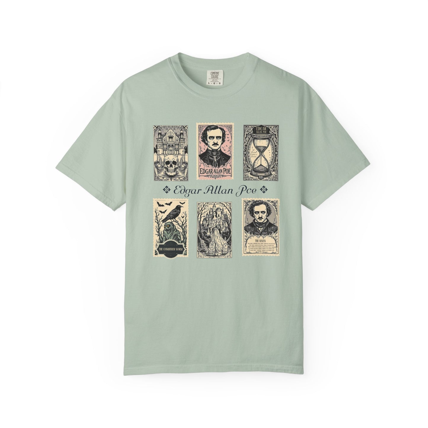 Edgar Allan Poe T-Shirt Gothic Graphic Tee The Raven Nevermore Quote Horror Literature Shirt Dark Academia Aesthetic Halloween Party Gift T-Shirt Printify Bay S