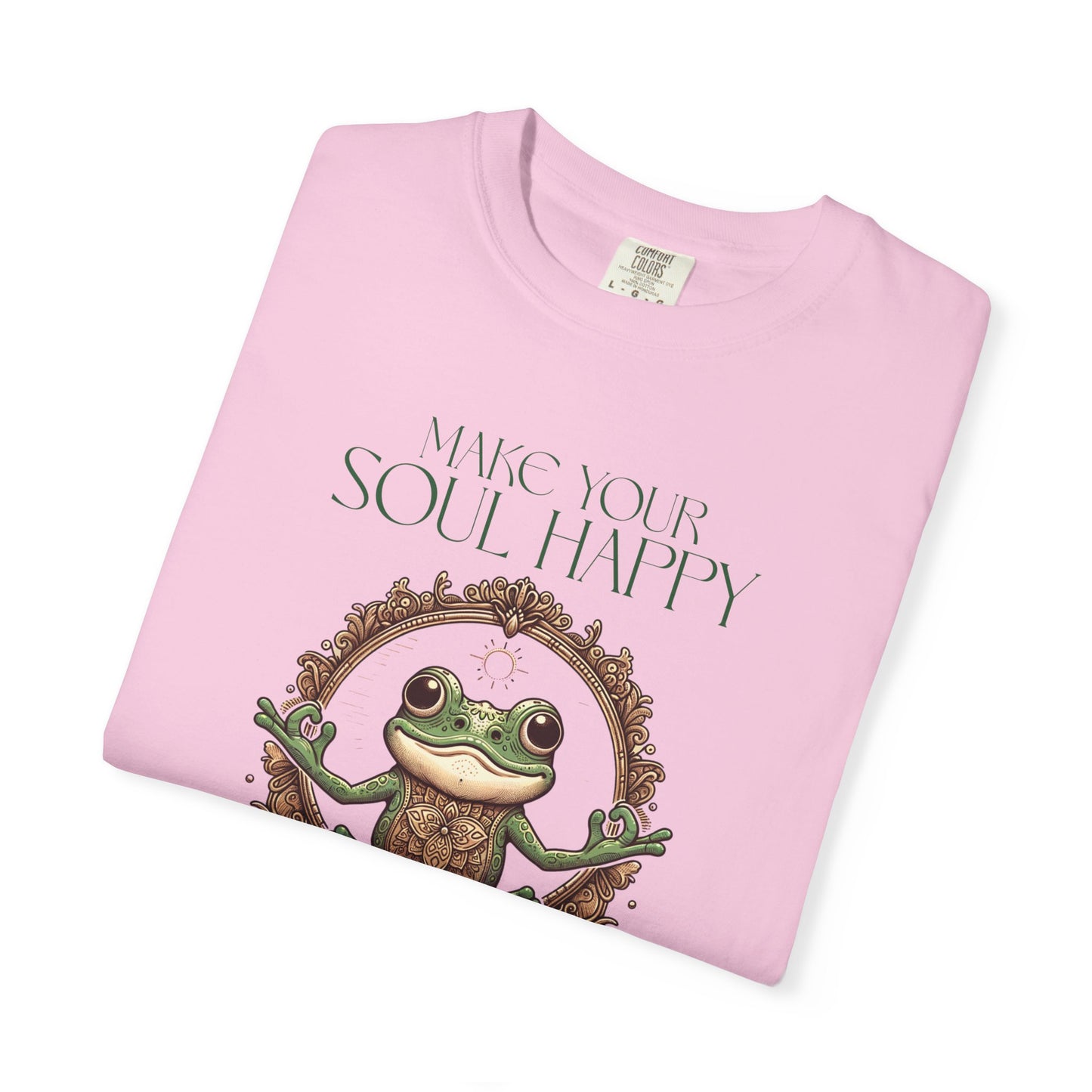 Green Yoga Frog Make Your Soul Happy Unisex T-Shirt, Casual Wear, Highlander Fan Gift,