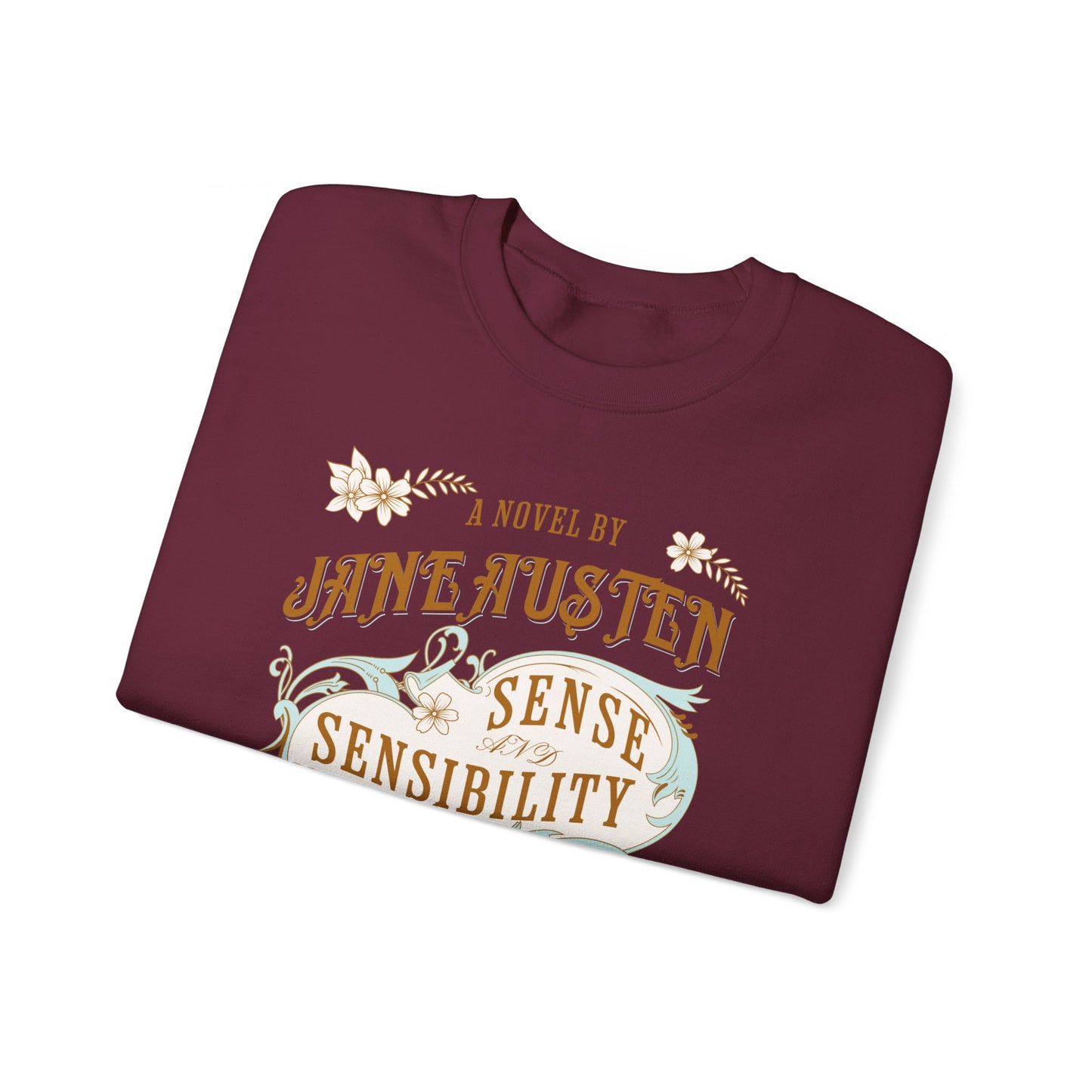 Jane Austen Sweatshirt, Sense & Sensibility Historical Romance Sweater, Bookish Literary Jane Austen Fan Art Gift, Gift for Her, Readers, Sweatshirt Printify