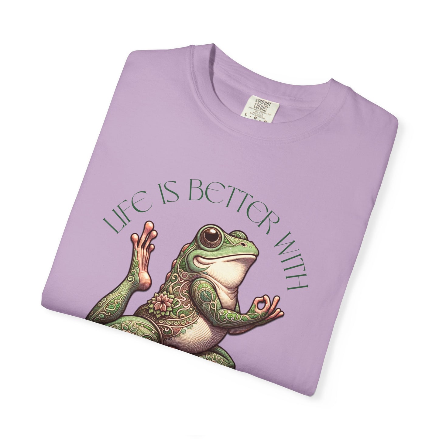 Green Yoga Frog Life Is Better With Yoga Unisex T-Shirt, Casual Wear, Highlander Fan Gift,