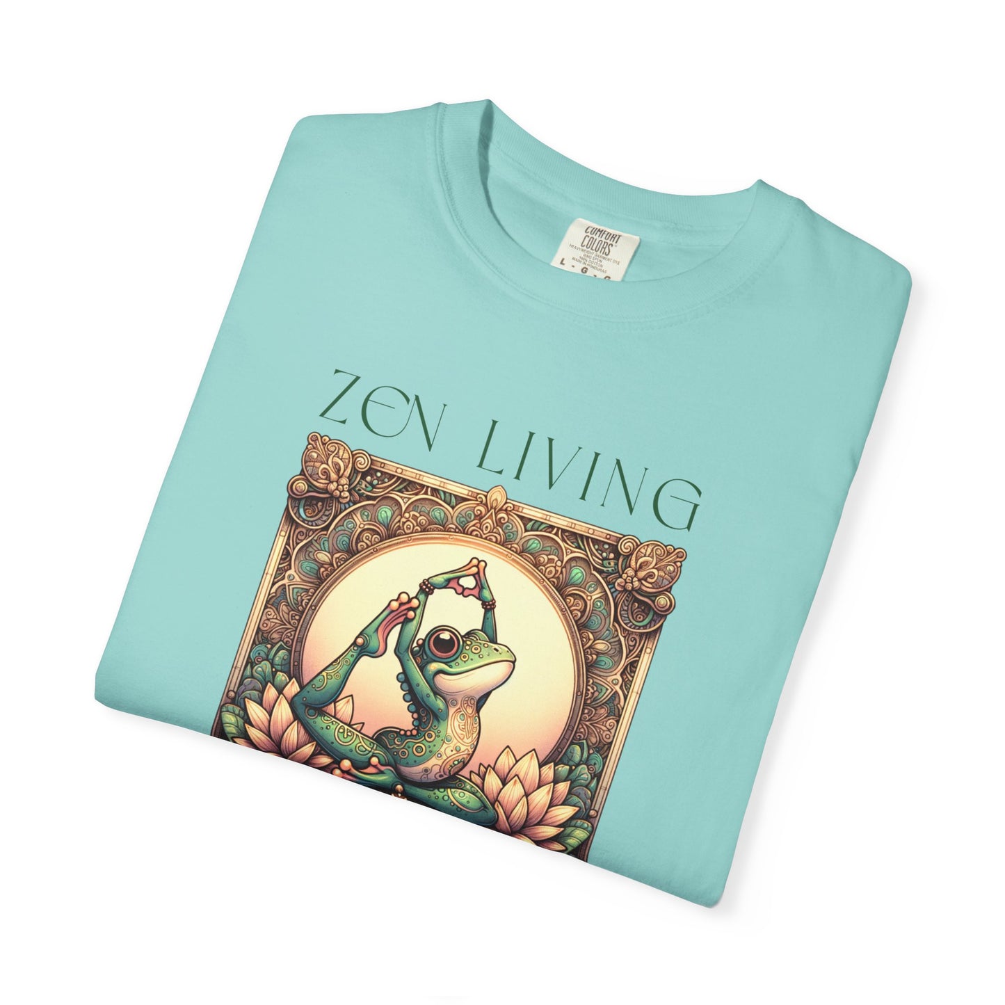 Green Yoga Frog Zen Living Unisex T-Shirt, Casual Wear, Highlander Fan Gift,