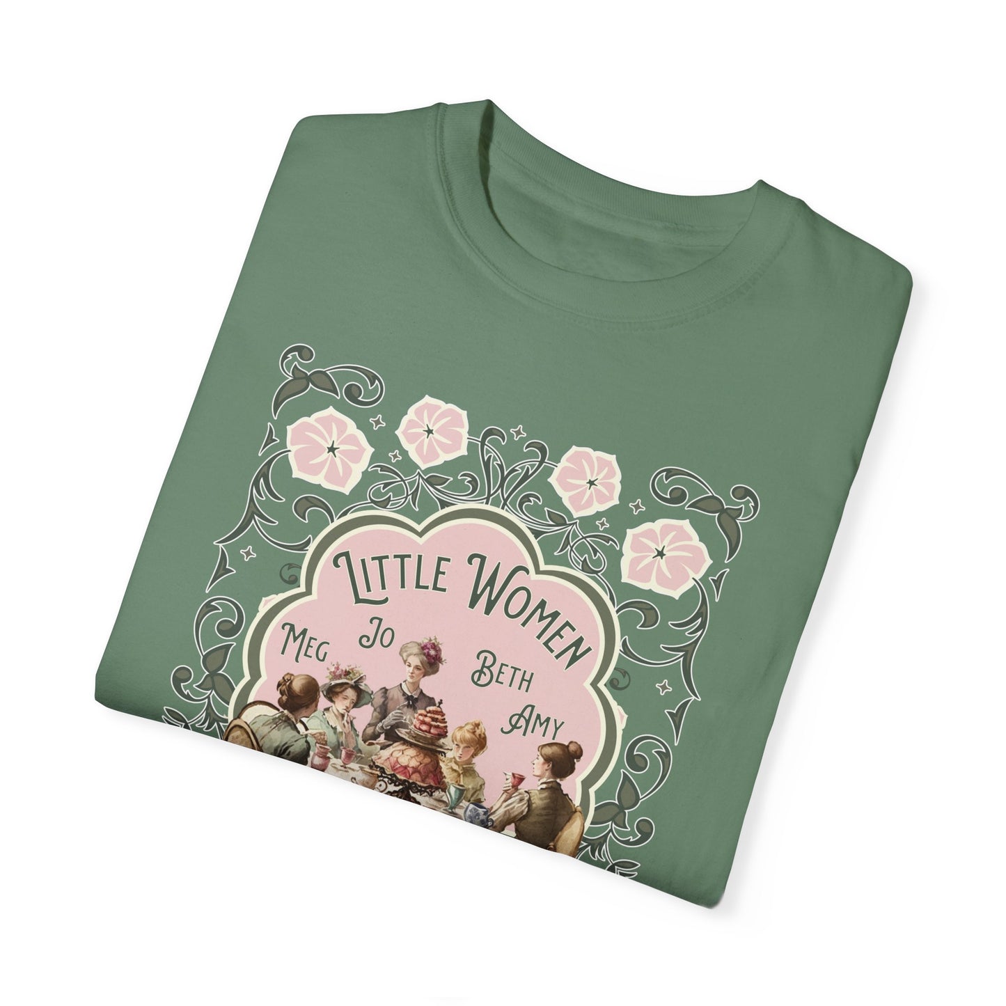 Little Women Comfort Colors T-Shirt, Louisa May Alcott Historical Romance, Bookish Literary Fan Art Tee Gift for Her Bookclub Crewneck Shirt T-Shirt Printify