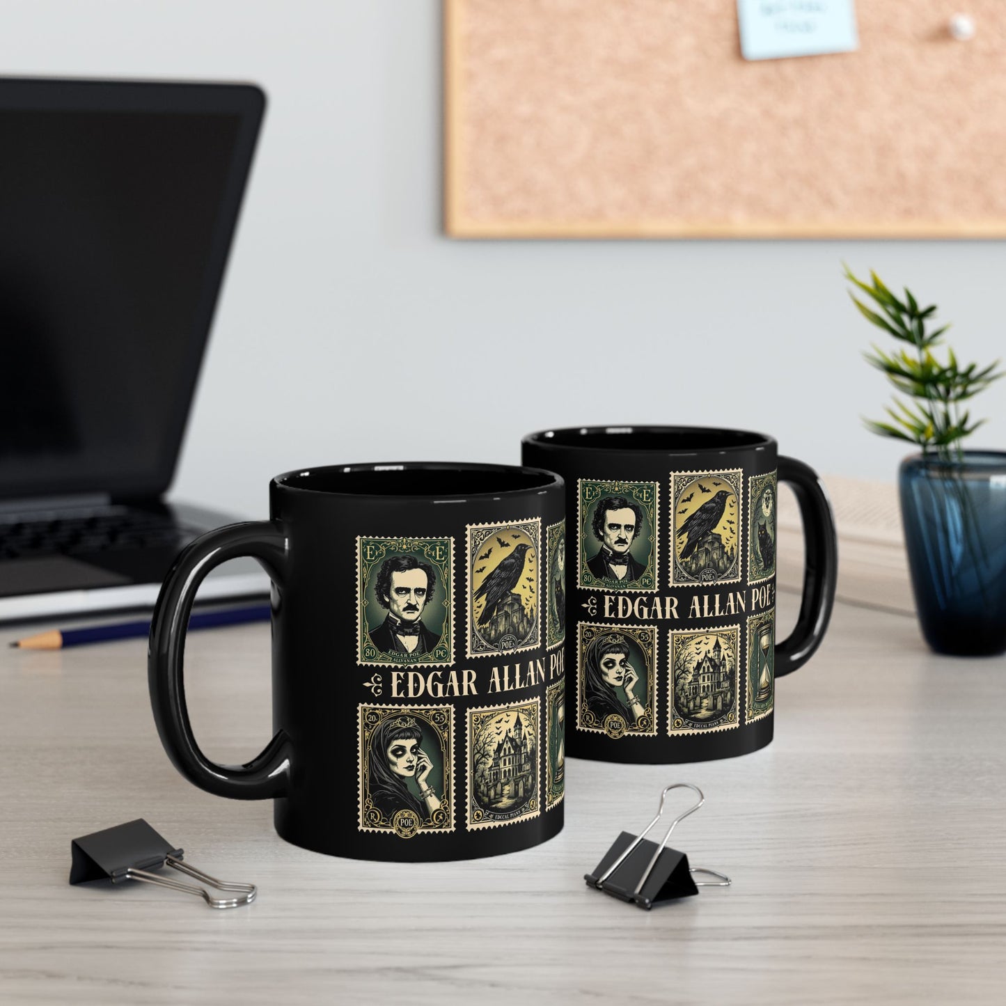 Edgar Allan Poe Mug Gothic Literary Gift For Book Lover Dark Academia Macabre Fall Coffee Cup Halloween Poetember Party Gift For Bookclub Mug Printify