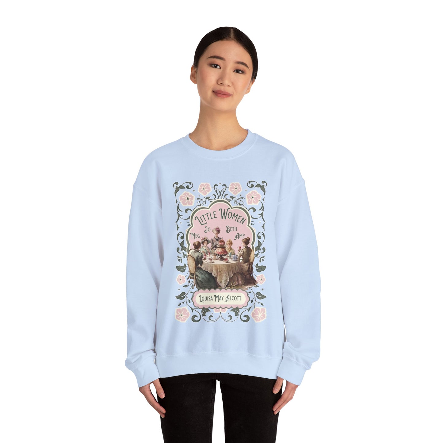 Little Women Sweatshirt, Louisa May Alcott Historical Romance Sweater, Bookish Literary Fan Art Gift, Gift for Her, Bookclub Crewneck Shirt Sweatshirt Printify