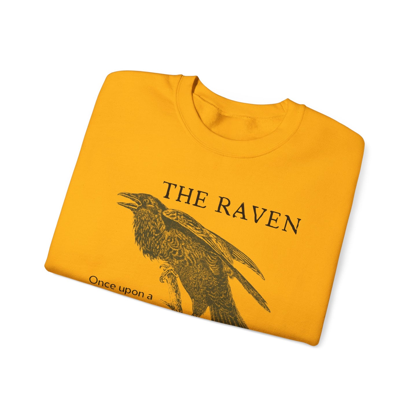 Halloween Vintage The Raven Sweatshirt, Spooky Season Sweater, Trick or Treating Shirt, Halloween Party, Edgar Allen Poe, Nevermore, Gothic Sweatshirt Printify