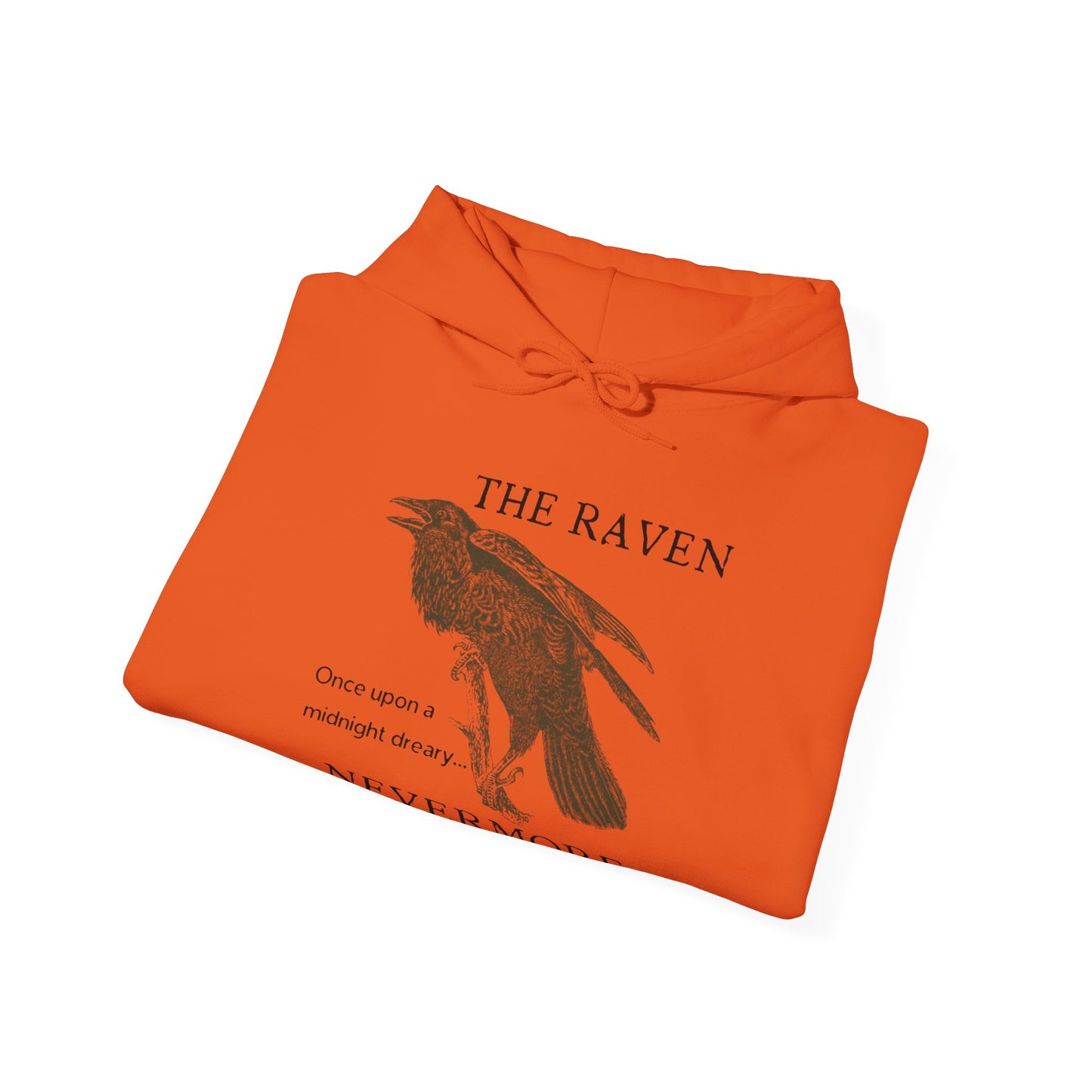 Halloween Vintage The Raven Hoodie, Spooky Season Sweater, Trick or Treating Shirt, Halloween Party Top, Edgar Allen Poe, Nevermore, Gothic Hoodie Printify