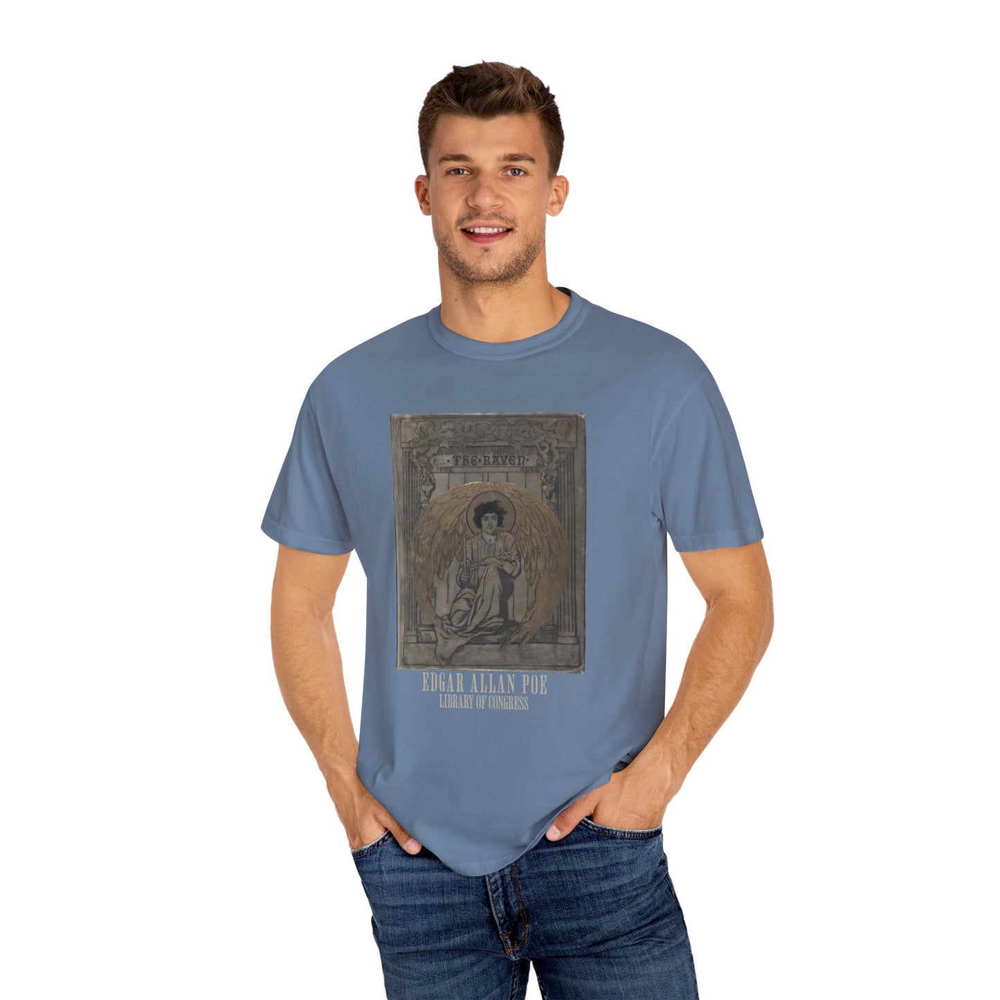 Edgar Allan Poe T-Shirt The Raven First Edition Gift For Poe Lovers Literary Shirt Nevermore Darkness There Gothic Whimsigoth Dark Academia T-Shirt Printify