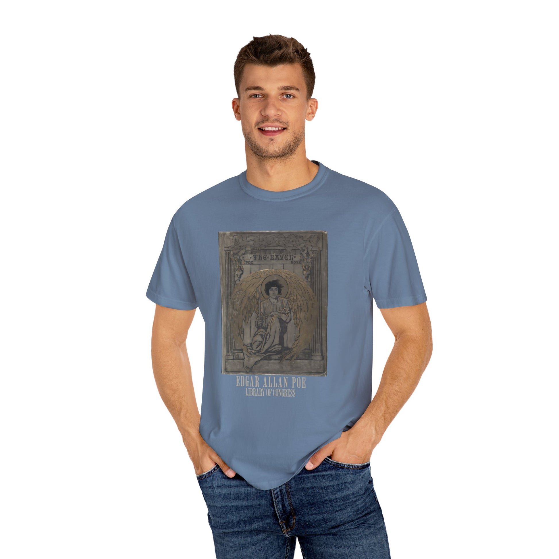 Edgar Allan Poe T-Shirt The Raven First Edition Gift For Poe Lovers Literary Shirt Nevermore Darkness There Gothic Whimsigoth Dark Academia T-Shirt Printify