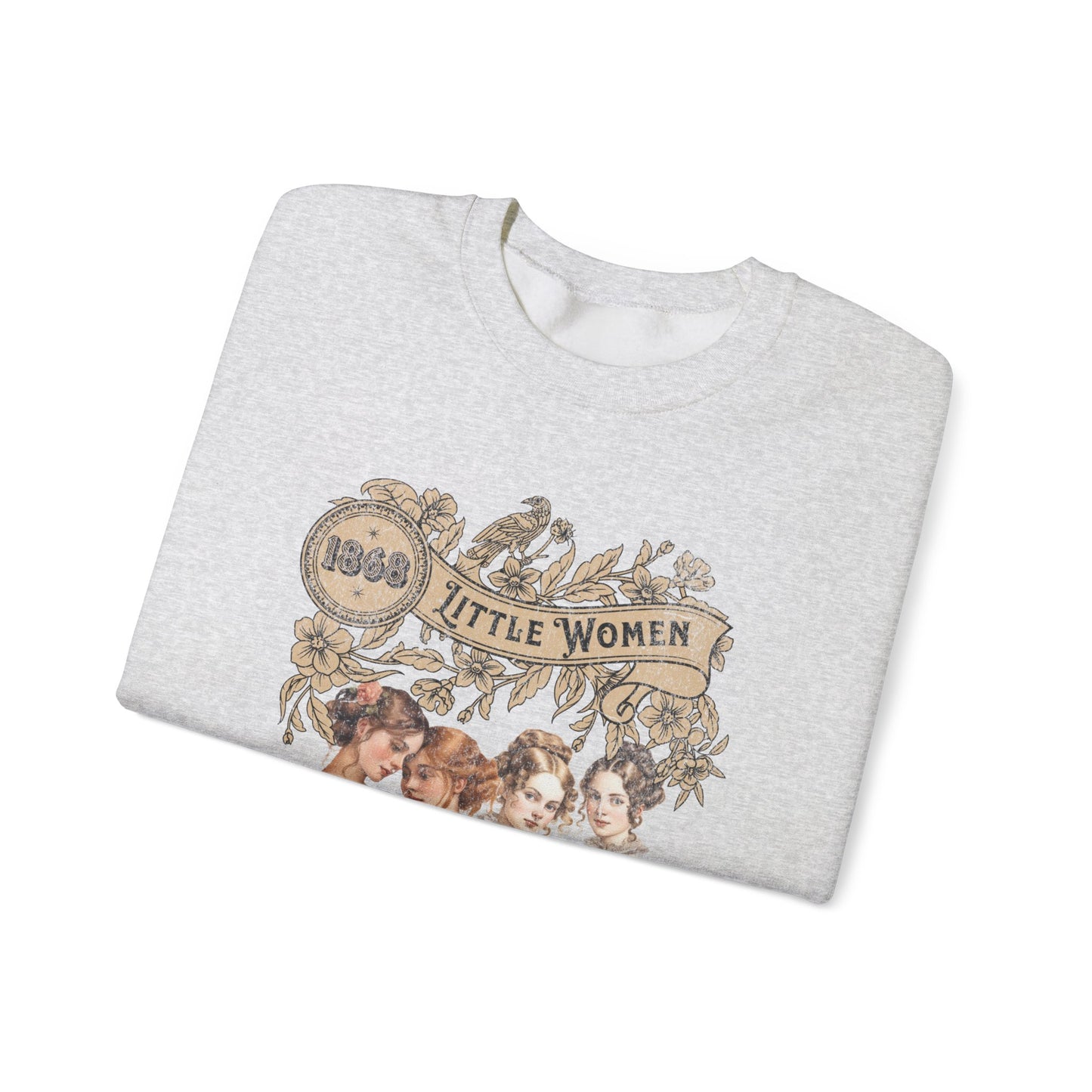 Little Women Sweatshirt, Louisa May Alcott Historical Romance Sweater, Bookish Literary Fan Art Gift, Gift for Her, Bookclub Crewneck Shirt Sweatshirt Printify