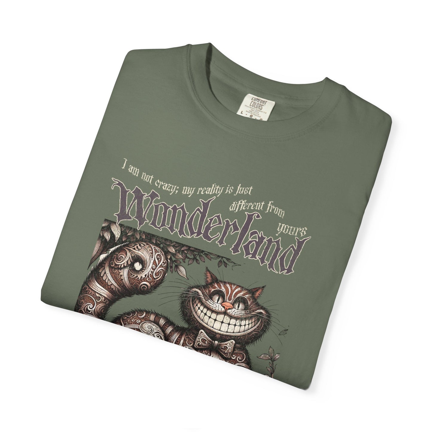 Cheshire Cat Alice in Wonderland TShirt Comfort Colors Oversized T-Shirt Dark Academia Mad Hatter Tea Party Bookish Book Lover Booktok Gift