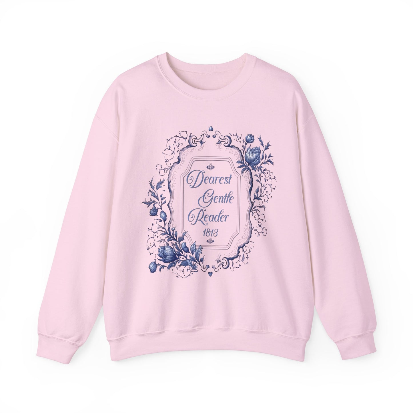 Dearest Gentle Reader Sweatshirt Regency England Ton Society Papers Gift For Historical Romance Fan Drama Romance Reader Gift Bookclub Gift Sweatshirt Printify S Light Pink