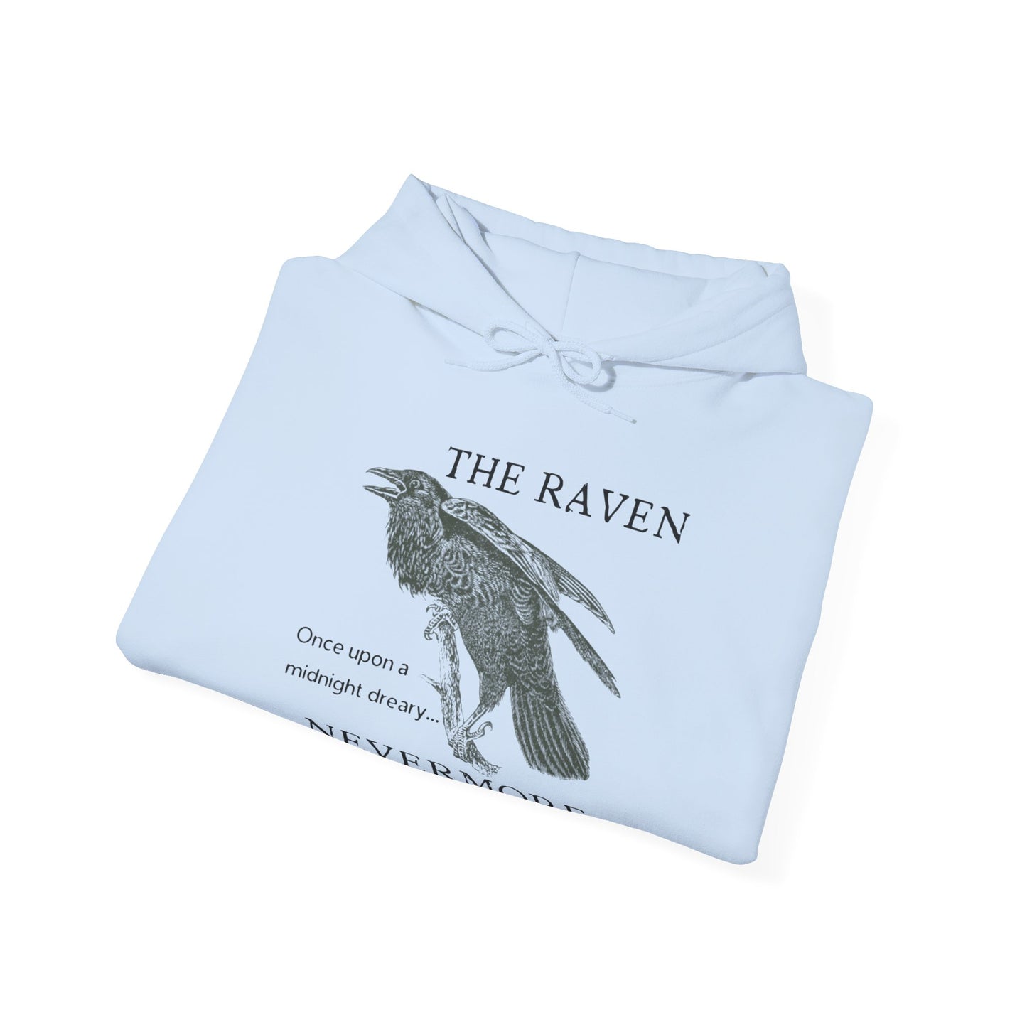 Halloween Vintage The Raven Hoodie, Spooky Season Sweater, Trick or Treating Shirt, Halloween Party Top, Edgar Allen Poe, Nevermore, Gothic Hoodie Printify