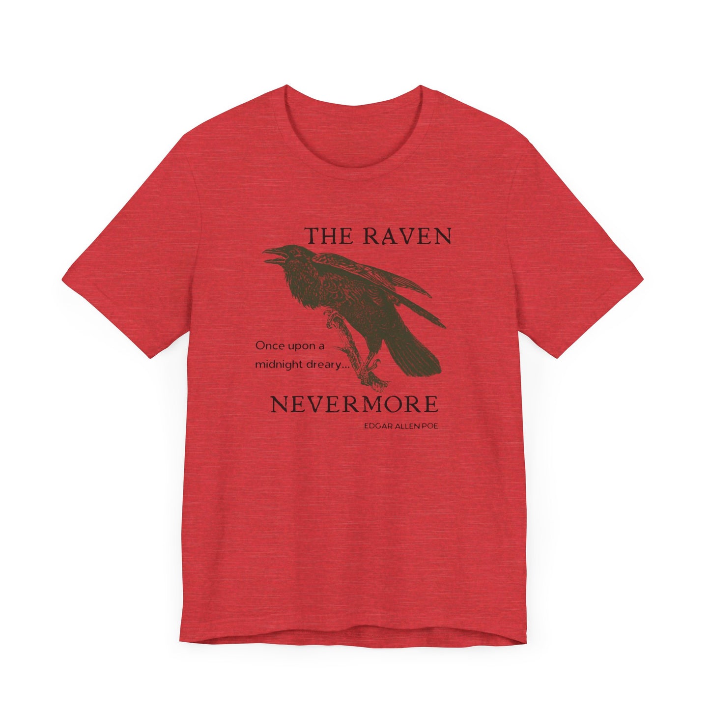 Halloween Vintage The Raven TShirt, Spooky Season Tee, Trick or Treating Shirt, Halloween Party T-Shirt, Edgar Allen Poe, Nevermore, Gothic T-Shirt Printify