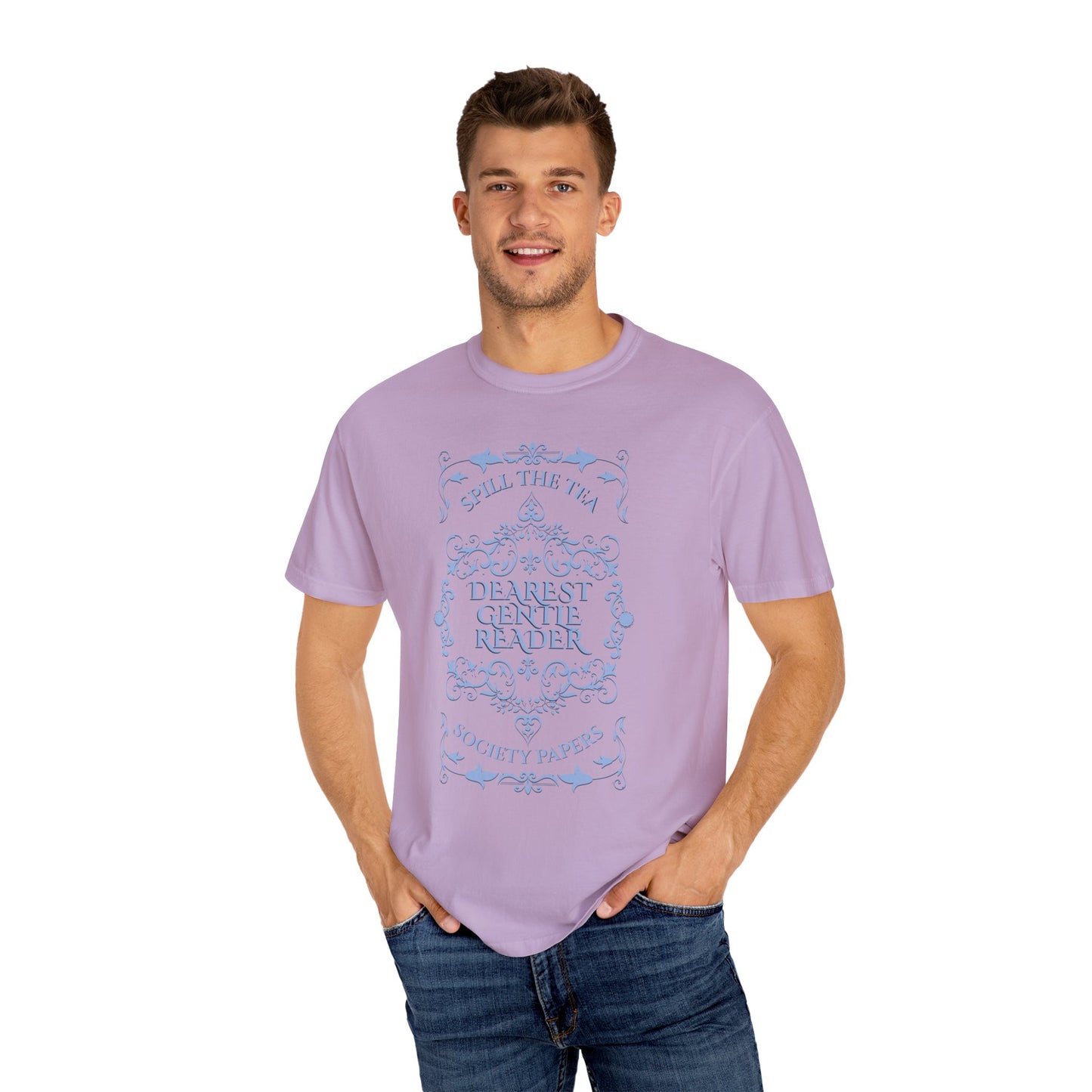 Dearest Gentle Reader TShirt Spill The Tea Society Papers Gift For Her Watching Party Book Club Gift Historical Romance Reader Gift Bookish T-Shirt Printify