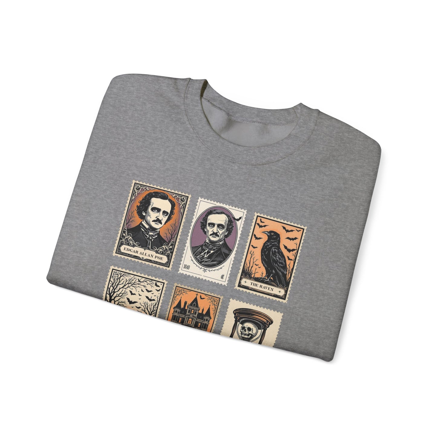 Edgar Allan Poe Sweatshirt The Raven Nevermore Gothic Horror Sweater Dark Academia Macabre Halloween Gift for Book Lovers Birthday Christmas
