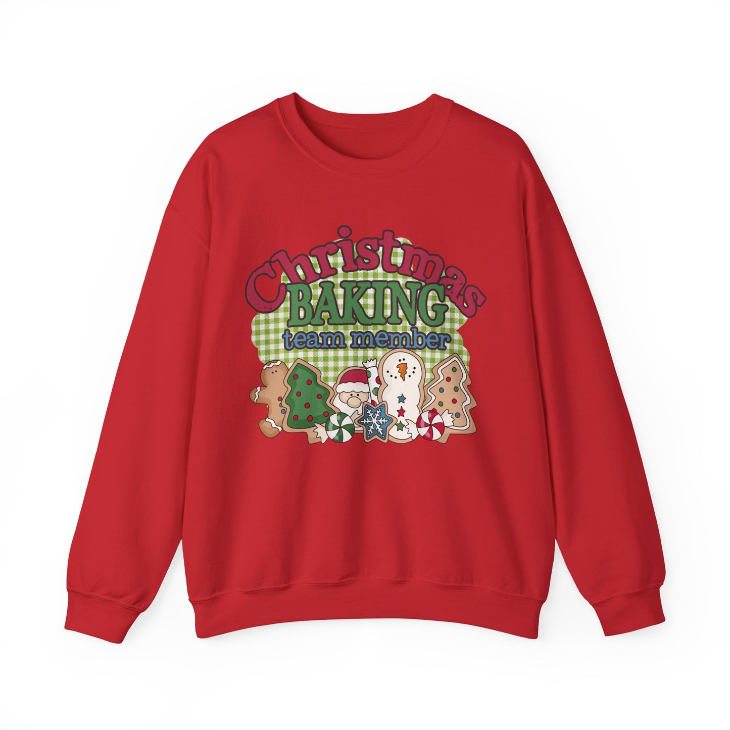 Christmas Baking Team Sweatshirt, Christmas Baking Crew Matching Sweater, Christmas Baking Women's Christmas Shirts, Christmas Cookie Crew Sweatshirt Printify S Red