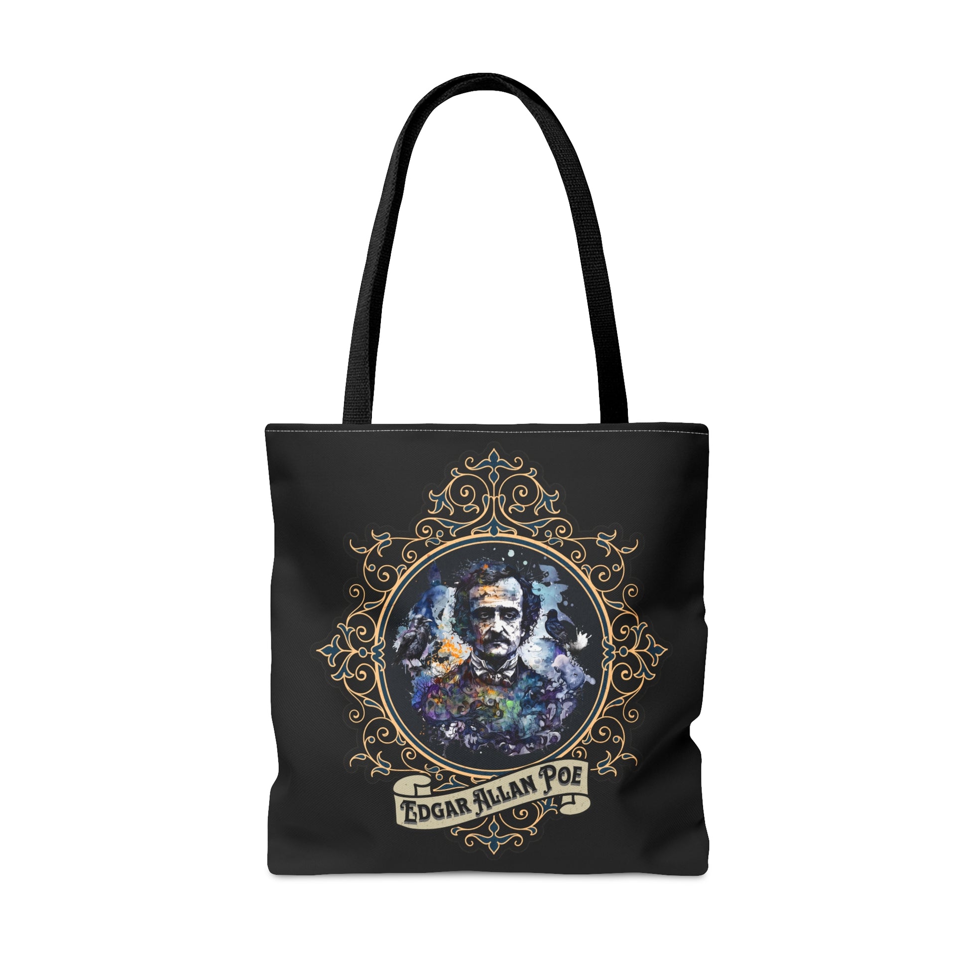 Edgar Allan Poe Tote Bag, Vintage Poet, Poetry Lover Shoulder Bag, Dark Academia, Literary, Bookish, Bookclub Gift, Fall Autumn Project Bag Bags Printify