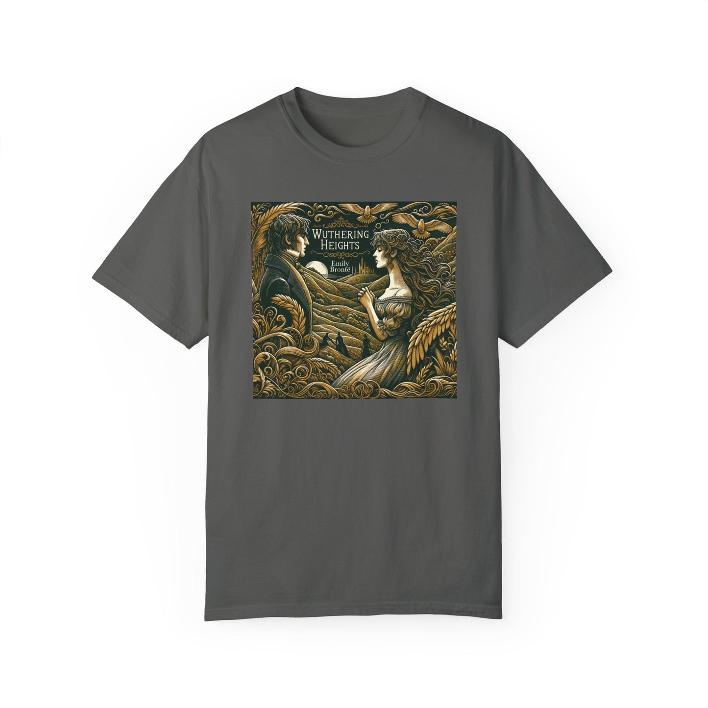 Wuthering Heights T-Shirt Emily Brontë Romantasy Literarure Shirt Bookish Academia Gift For Her Birthday Heathcliffe Bookclub Booknerd Tee T-Shirt Printify Pepper S
