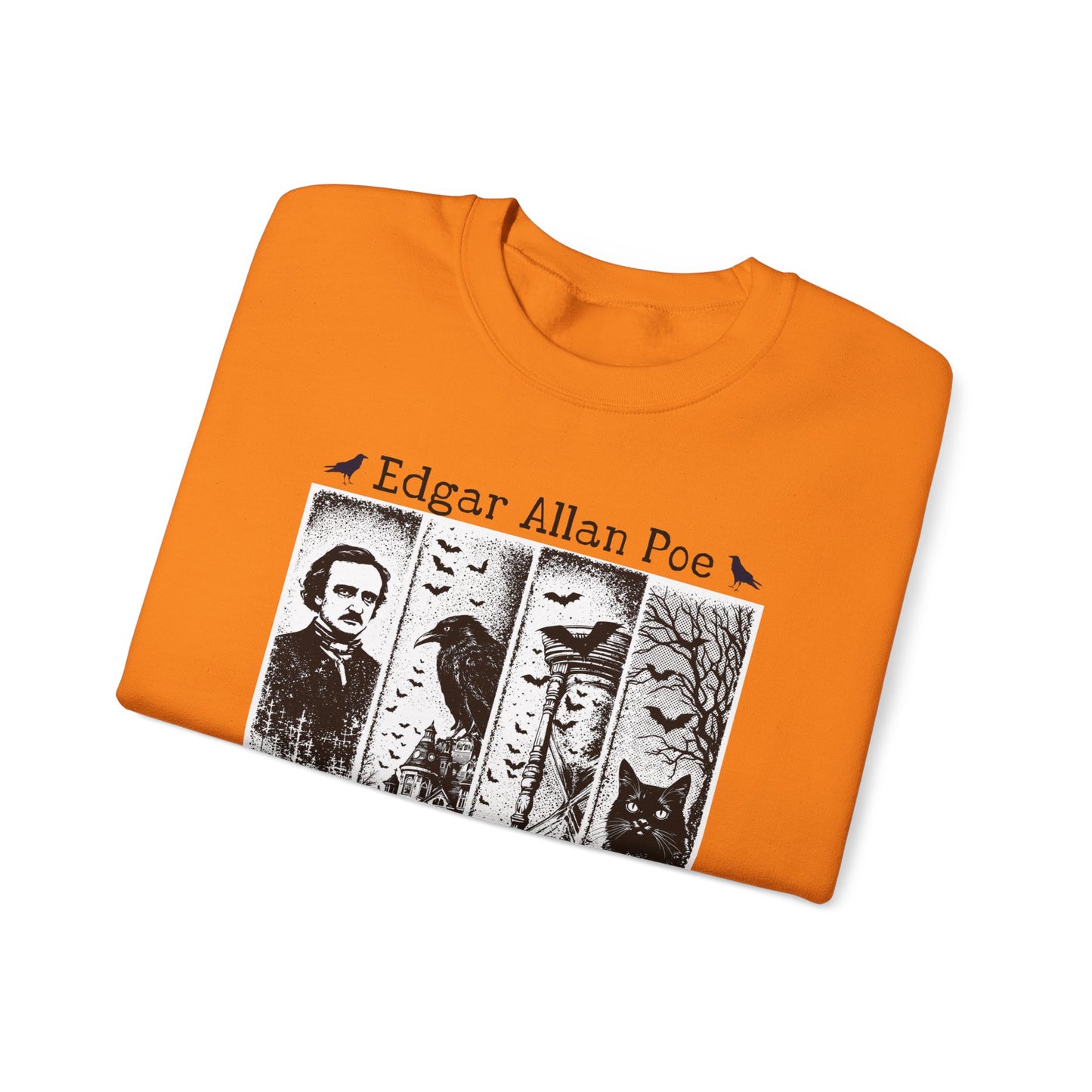 Edgar Allan Poe Sweatshirt The Raven Nevermore Gothic Horror Sweater Dark Academia Macabre Halloween Gift for Book Lovers Birthday Christmas