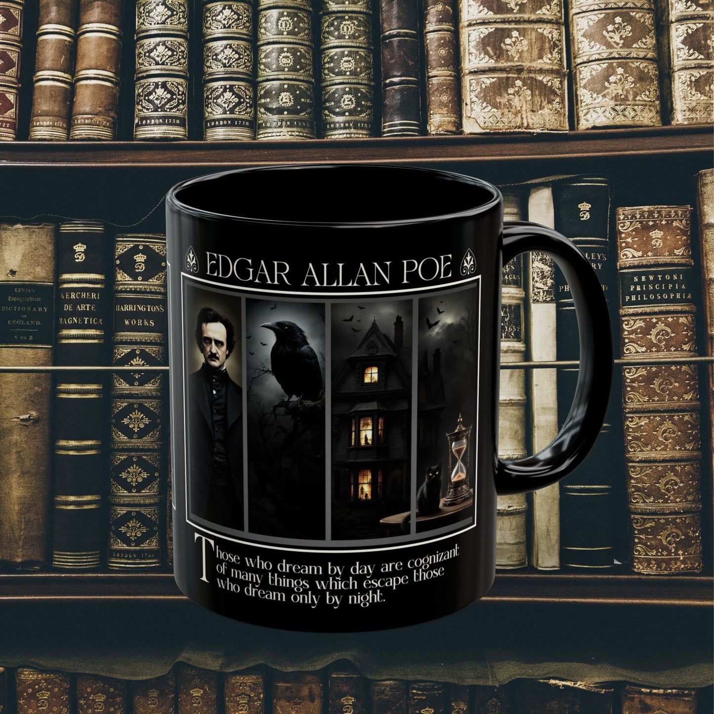 Edgar Allan Poe Mug Gothic Literary Gift For Book Lover Dark Academia Macabre Fall Coffee Cup Halloween Poetember Party Gift For Bookclub Mug Printify