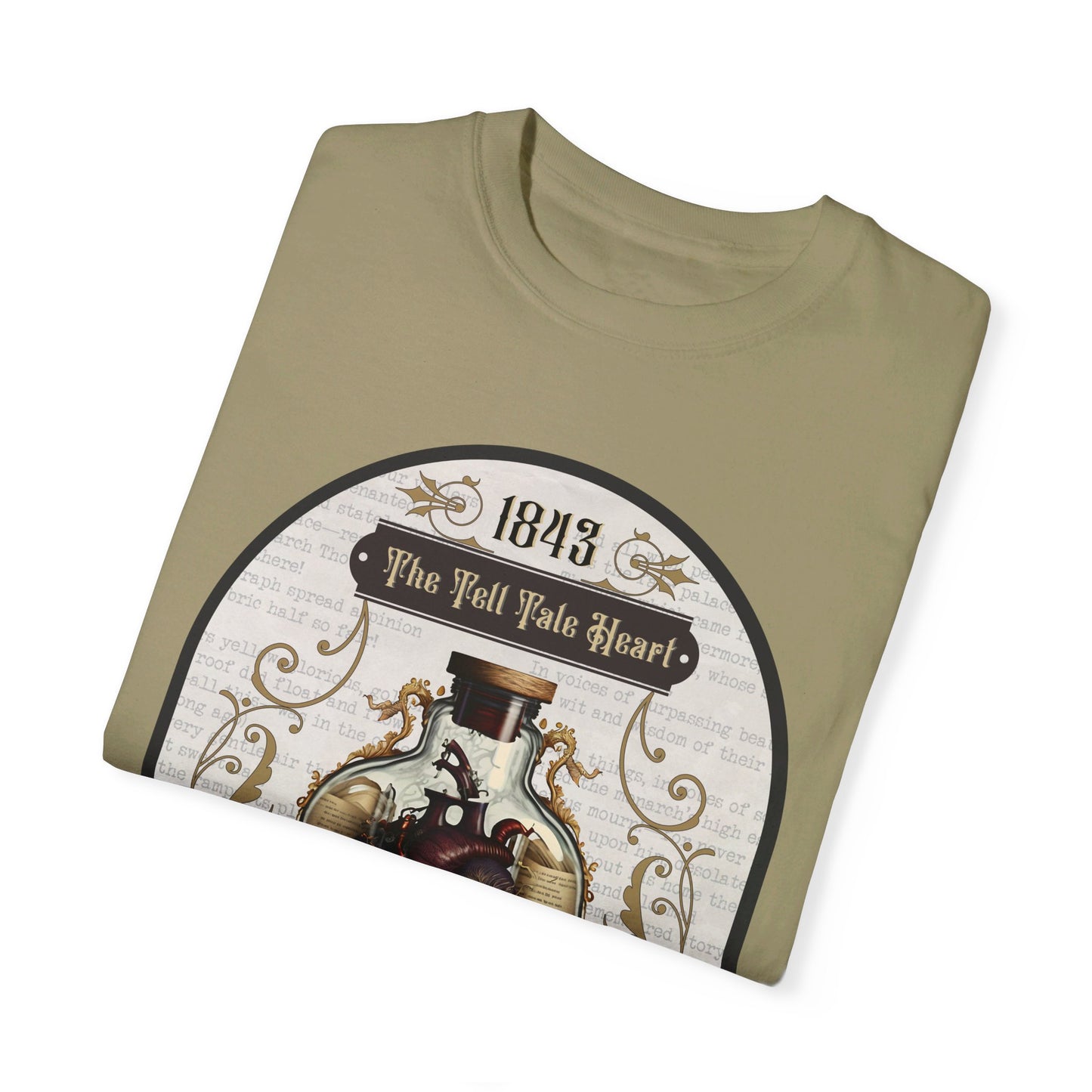 Edgar Allan Poe Shirt, The Tell Tale Heart Tee, Book, Reading Lover Shirt, Halloween, Gothic, Light Academia Gifts, Comfort Colours TShirt T-Shirt Printify