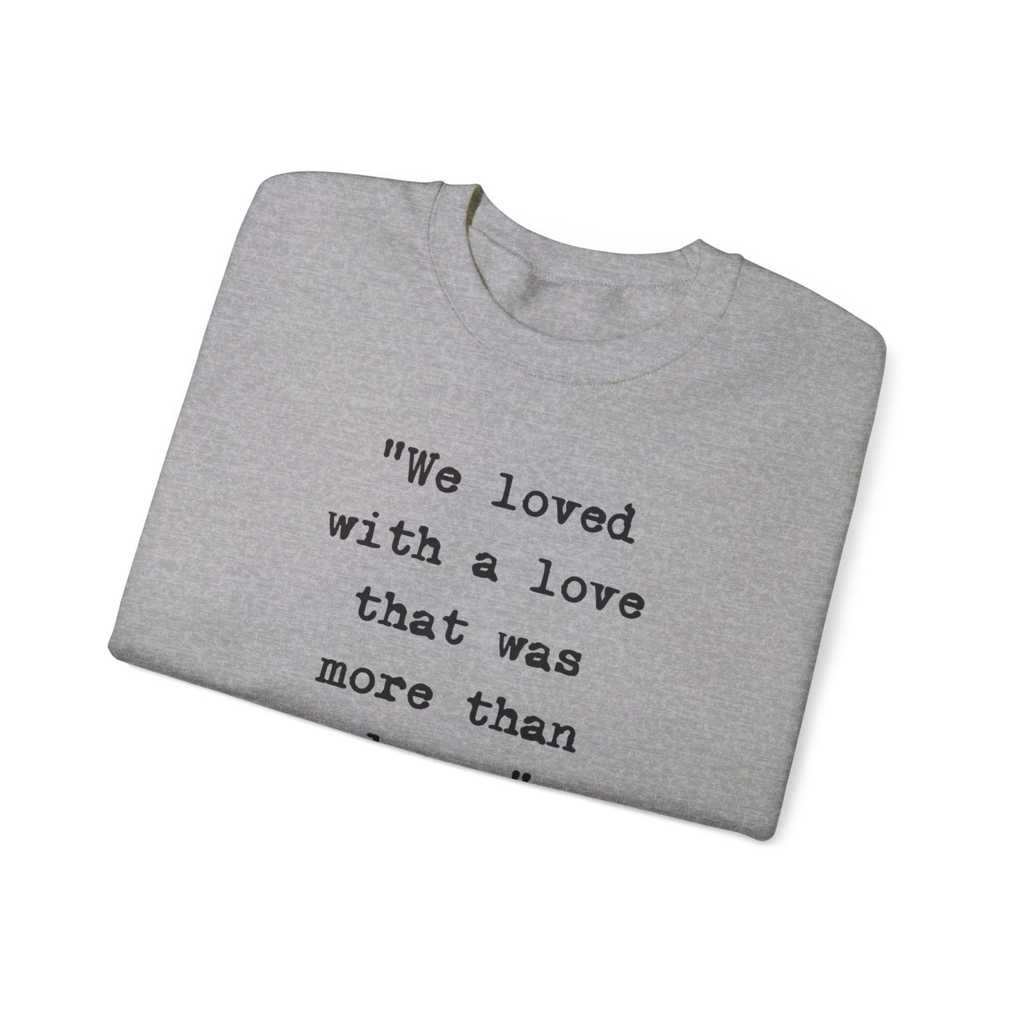 Edgar Allan Poe Sleeve Print Vintage Raven Poem Sweatshirt, Poetry Book Lover Sweater, Haunting Gothic Gift, Light, Dark Academia, Nevermore Sweatshirt Printify