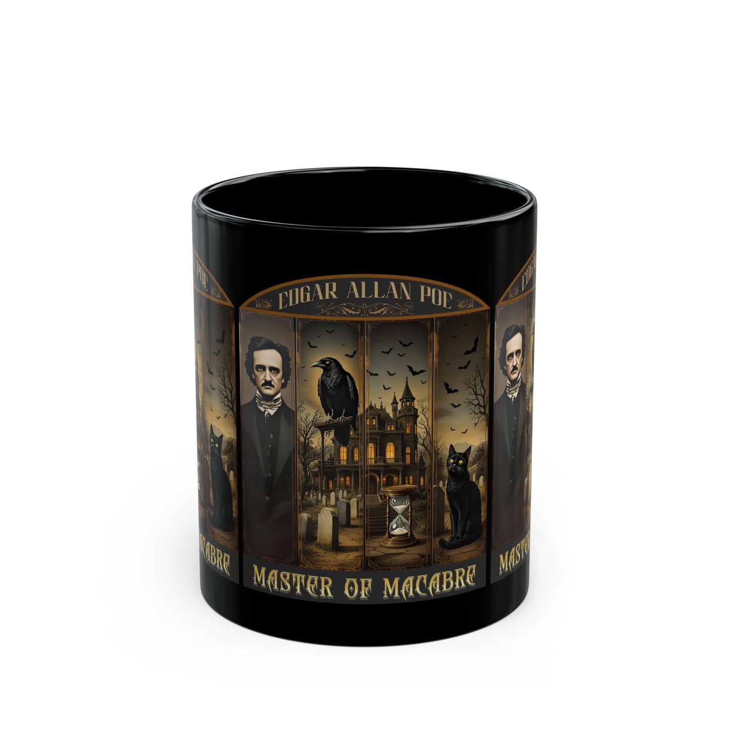 Edgar Allan Poe Mug Gothic Literary Gift For Book Lover Dark Academia Macabre Fall Coffee Cup Halloween Poetember Party Gift For Bookclub Mug Printify 11oz