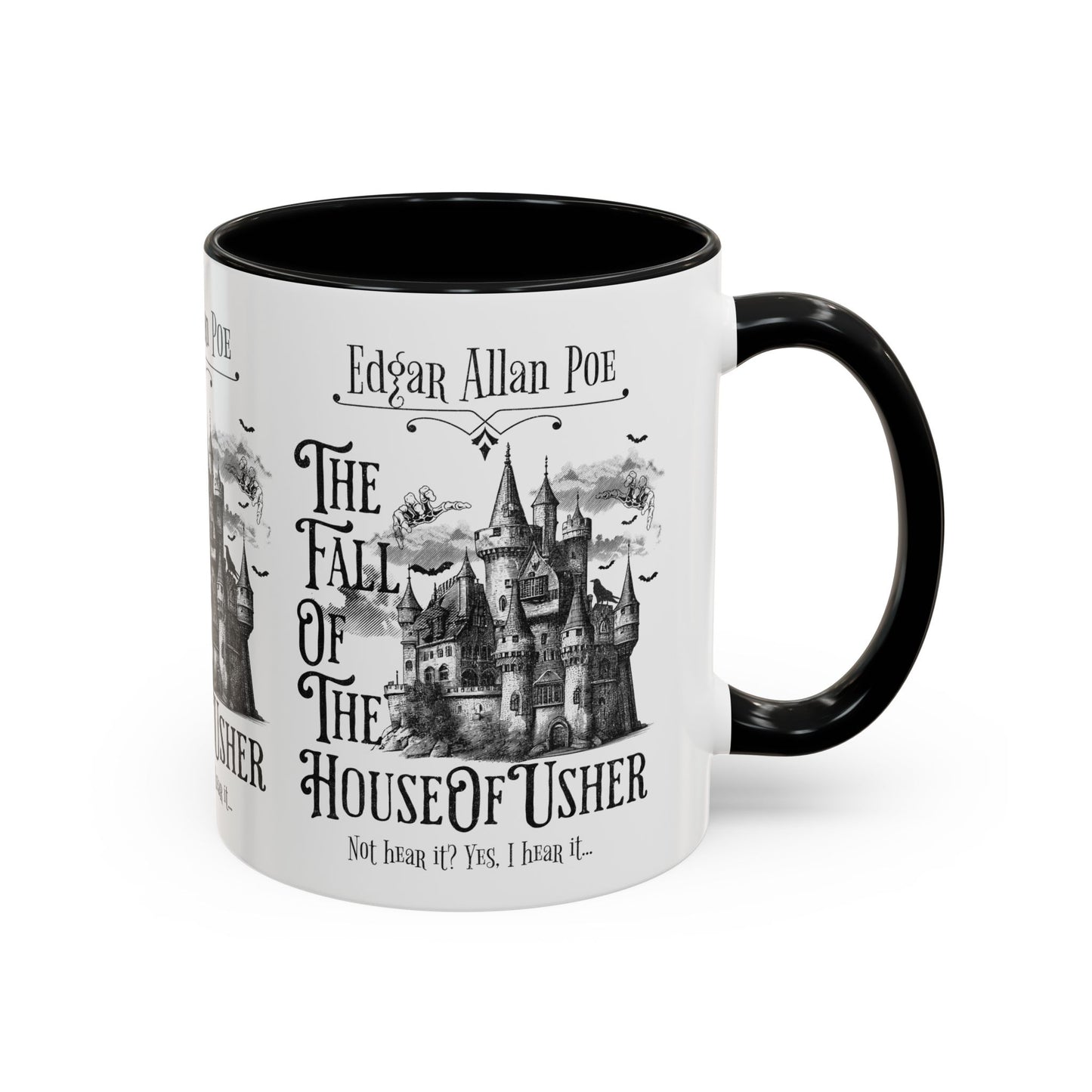 Edgar Allan Poe Coffee Mug, Fall of the House of Usher, Spooky Halloween Coffee or Tea Mug, Haunting Horror Movie Gift for Halloween Mug Printify