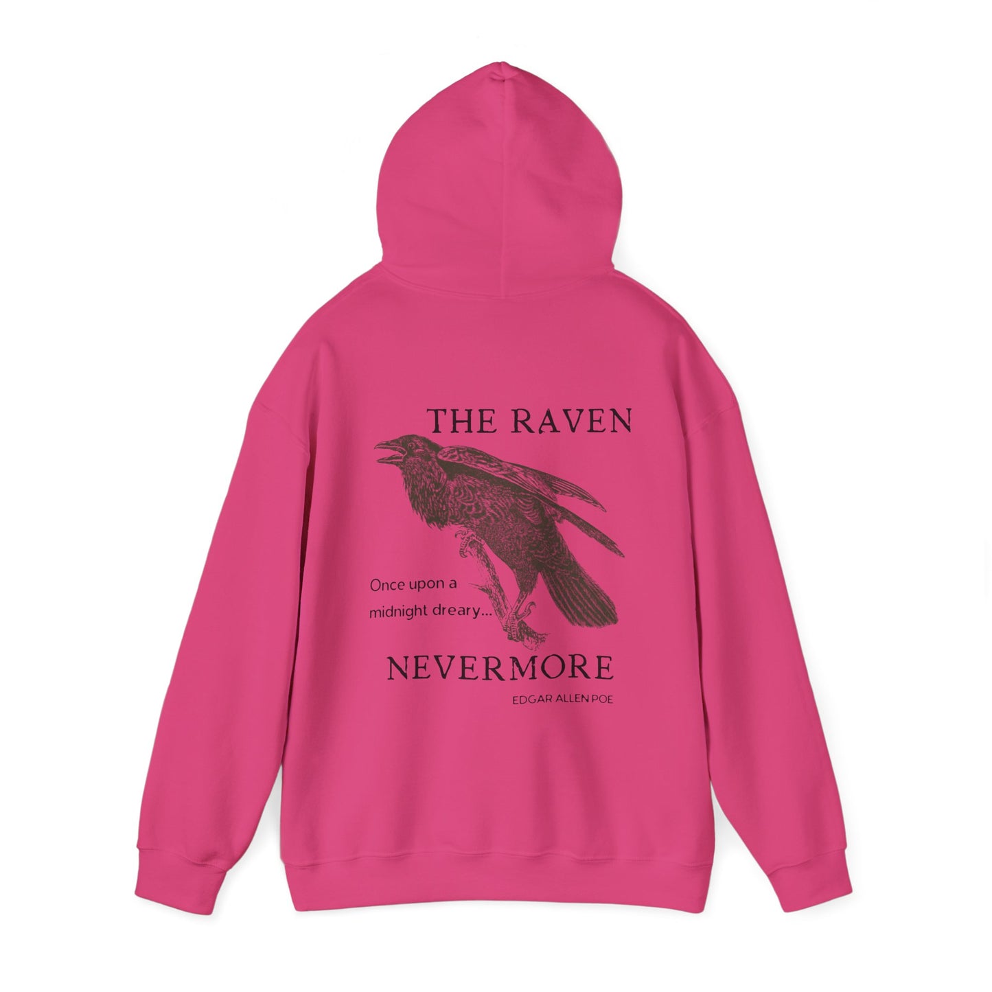 Halloween Vintage The Raven Hoodie, Spooky Season Sweater, Trick or Treating Shirt, Halloween Party Top, Edgar Allen Poe, Nevermore, Gothic Hoodie Printify