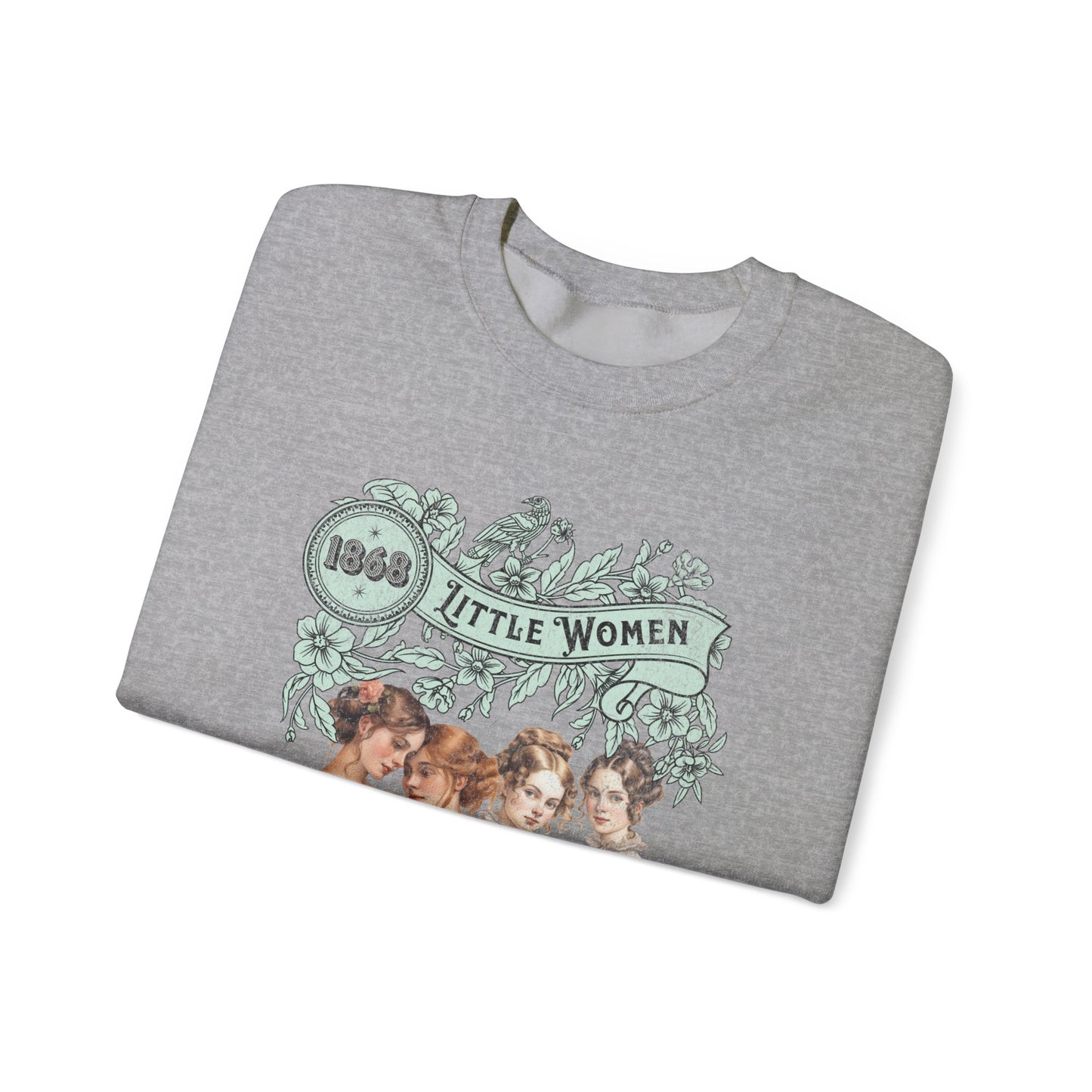 Little Women Sweatshirt, Louisa May Alcott Historical Romance Sweater, Bookish Literary Fan Art Gift, Gift for Her, Bookclub Crewneck Shirt Sweatshirt Printify