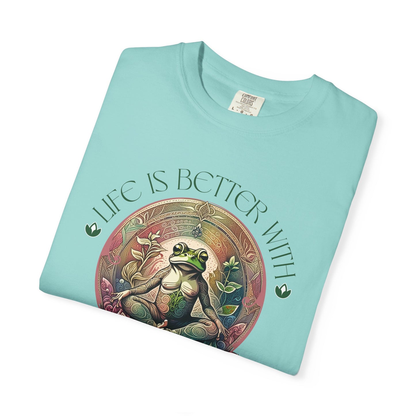 Green Yoga Frog Life Is Better With Yoga Unisex T-Shirt, Casual Wear, Highlander Fan Gift,