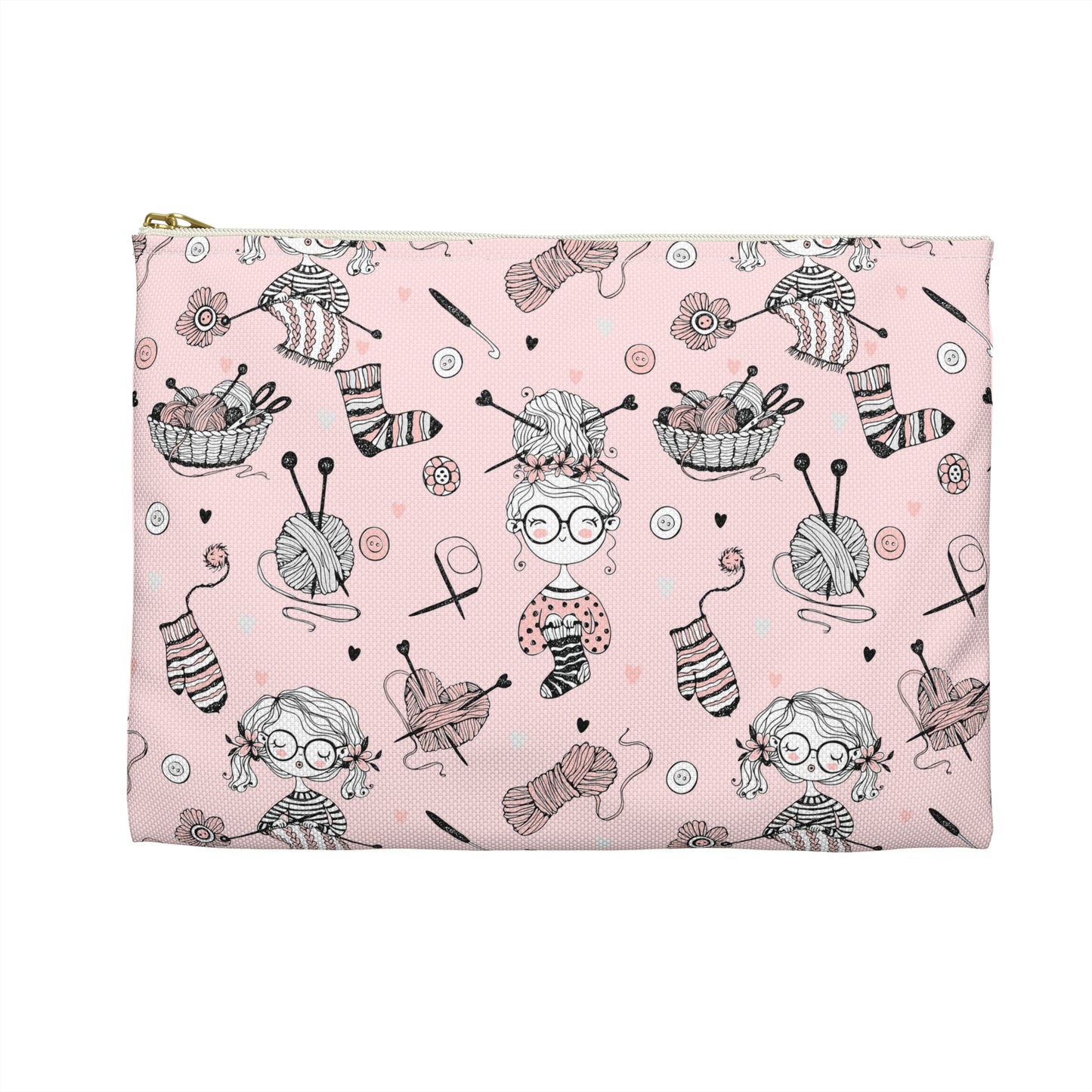 Crochet, Knitting or Crafting Accessory Pouch, Crochet Gift, Knitting Gift, Craft Organization or Storage Bag or Pouch. Bags Printify