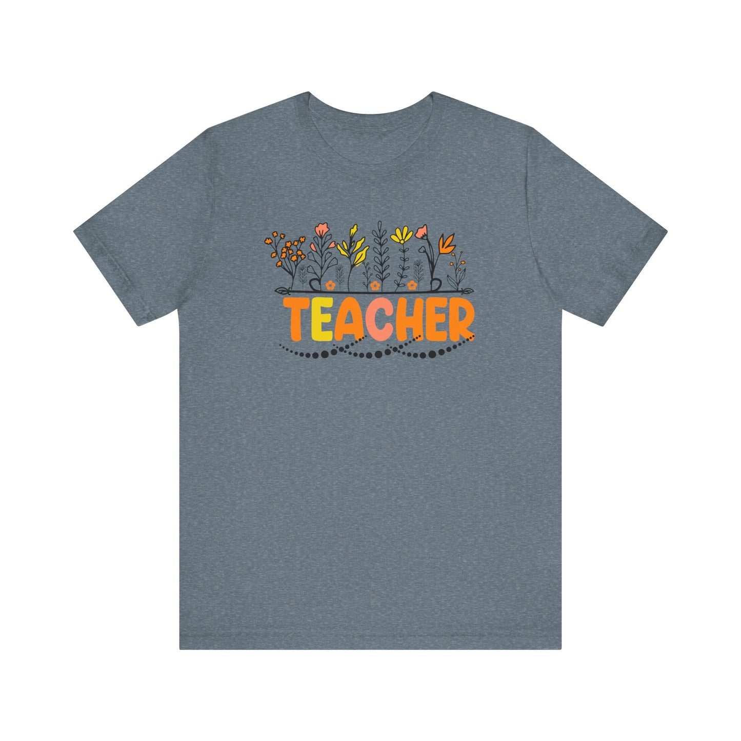 Cute Teacher TShirt Gift, Education Tee, Elementary School Teacher Appreciation, Funny Back To School Shirt, Teacher T-Shirt, Teacher Tee T-Shirt Printify Heather Slate XS