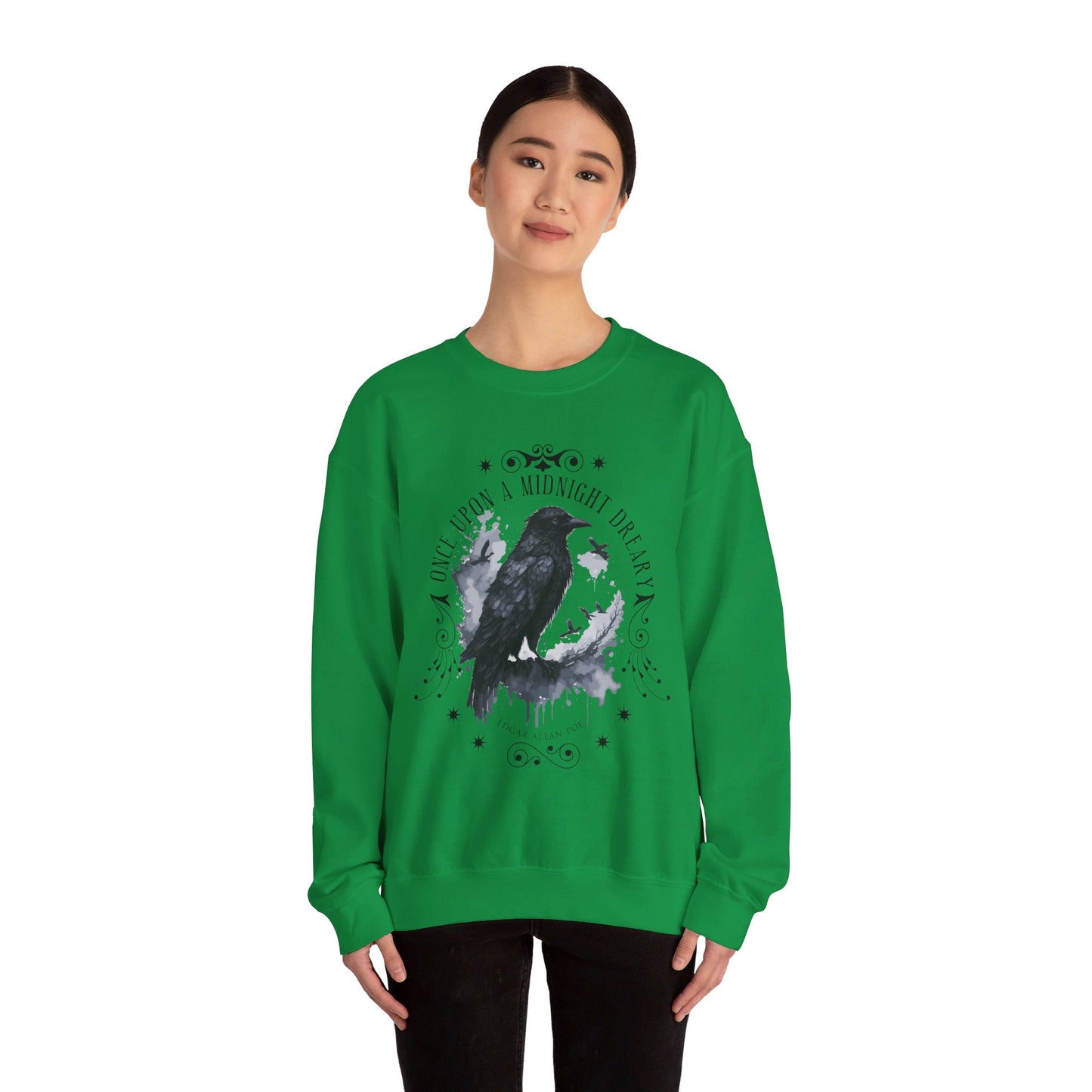 Edgar Allan Poe, The Raven Sweatshirt, Poet, Poetry Lover Sweater, Book Lover, Haunting Gothic Gift, Light, Dark Academia, Horror Movie Top Sweatshirt Printify
