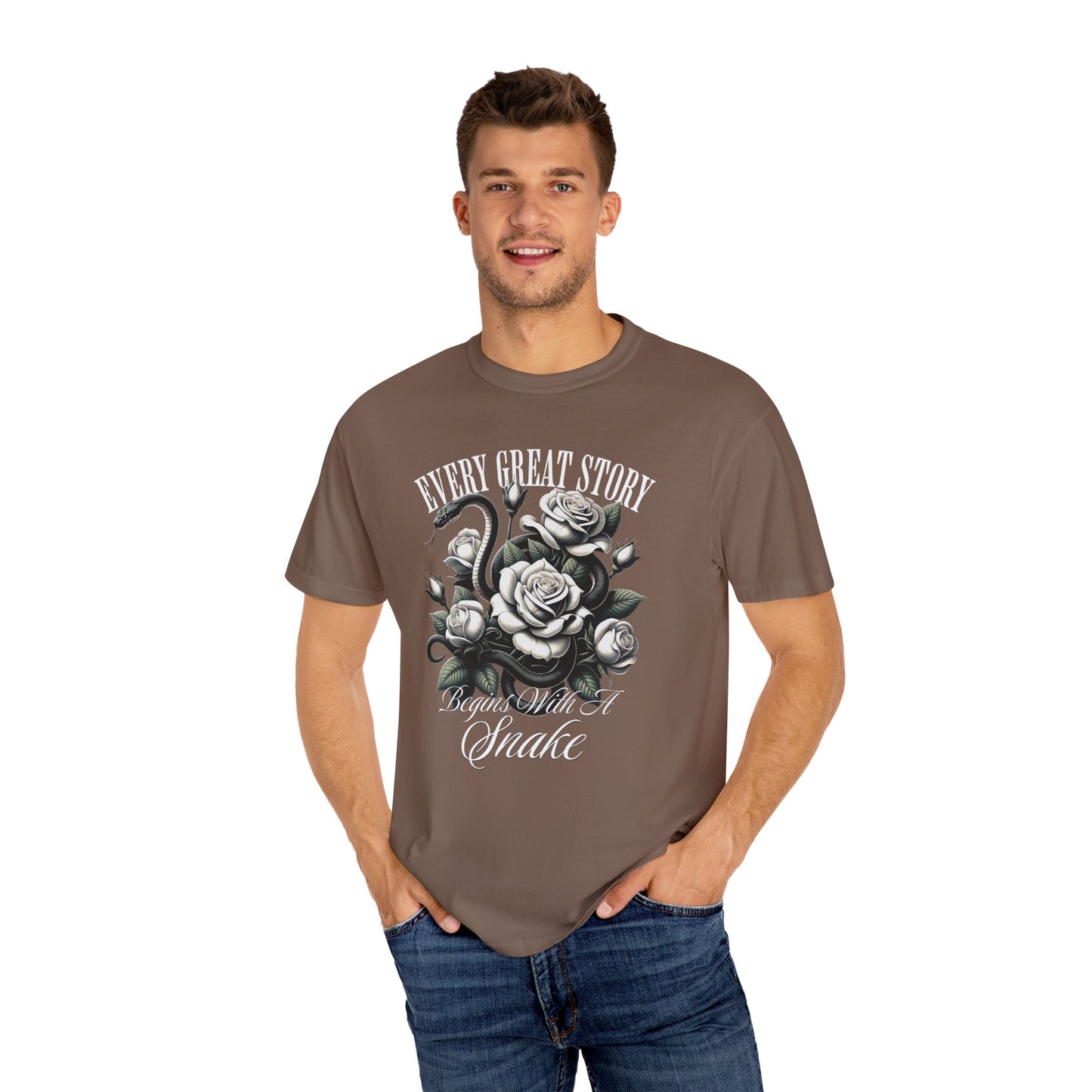 Snake Romance TShirt Romantasy Reader Dark Gift For Morally Grey Dark Fantasy Romance Novel Lover Haunting Goth Romance Shirt For Book Club T-Shirt Printify